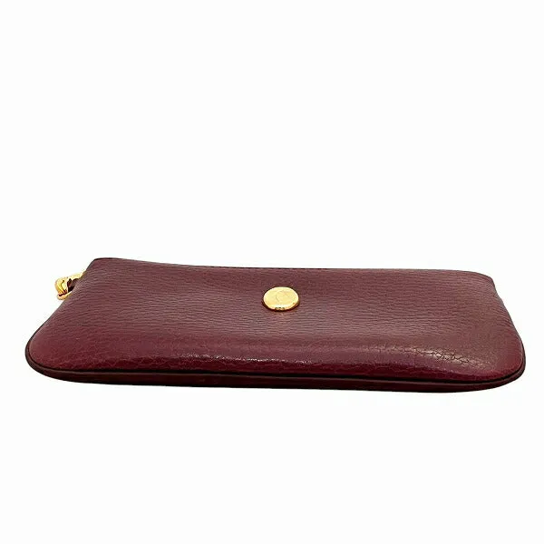 Cartier Must Line Bordeaux Leather Chain Pouch
