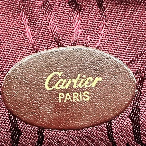 Cartier Must Line Bordeaux Leather Chain Pouch