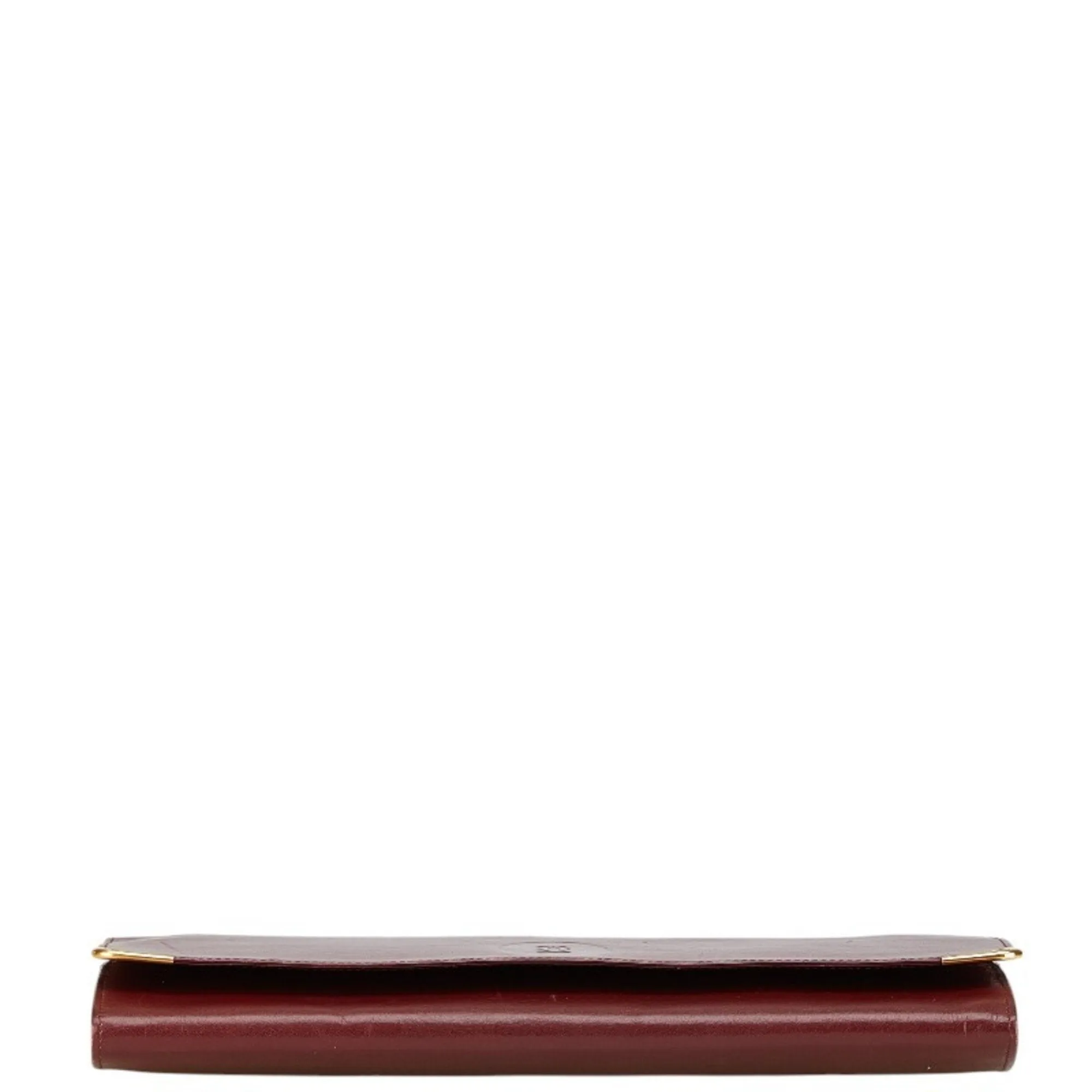 Cartier Wine Leather Clutch Bag (Pre-Owned)