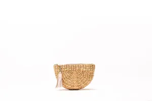Casey Pouch With Tassel In Tan And Blush