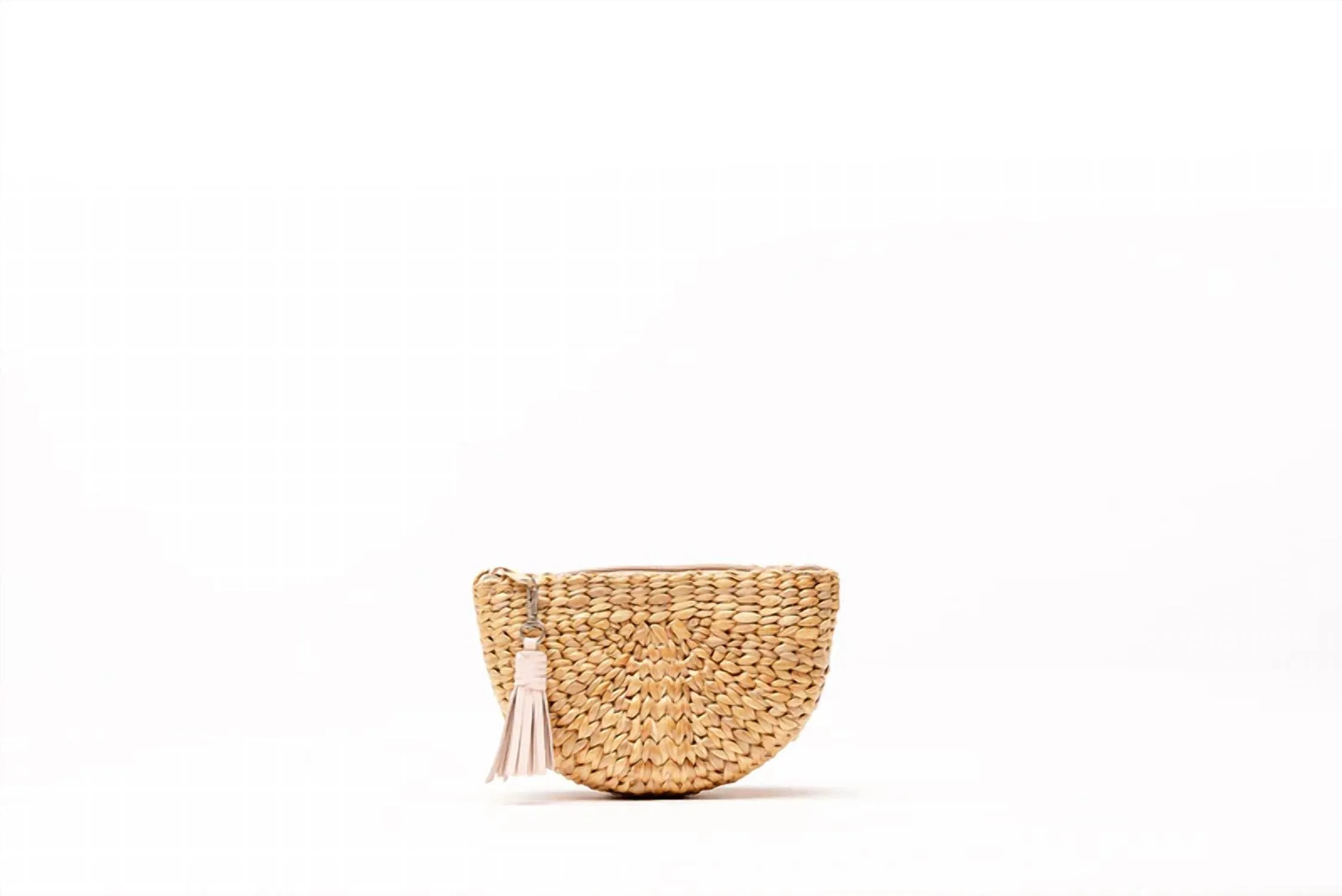 Casey Pouch With Tassel In Tan And Blush