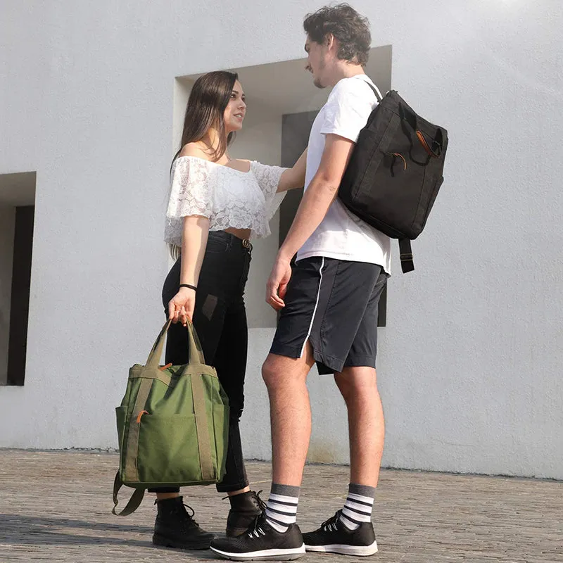 Casual Laptop Bookbag Commute Business Canvas Backpack