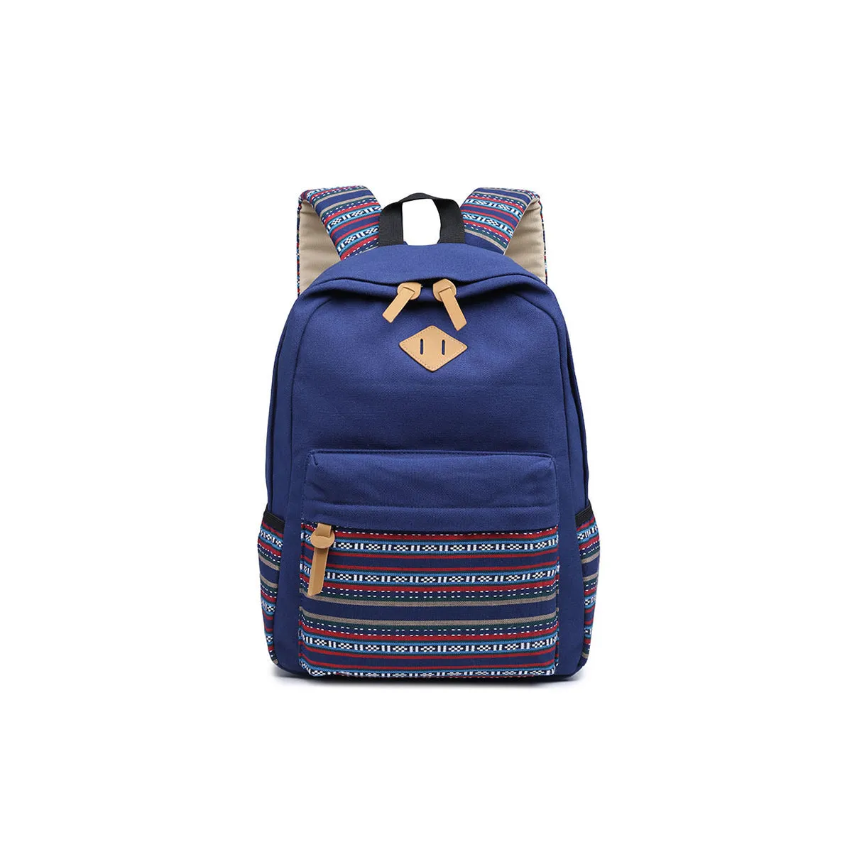 Casual Style Lightweight Canvas Backpack School Bag Travel Daypack