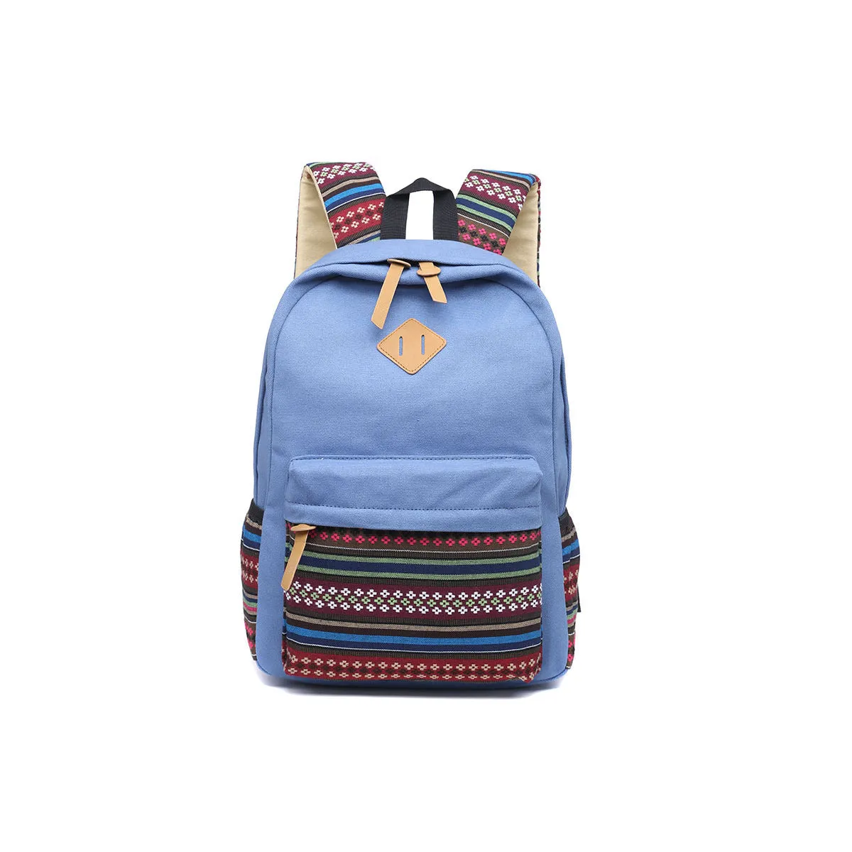 Casual Style Lightweight Canvas Backpack School Bag Travel Daypack