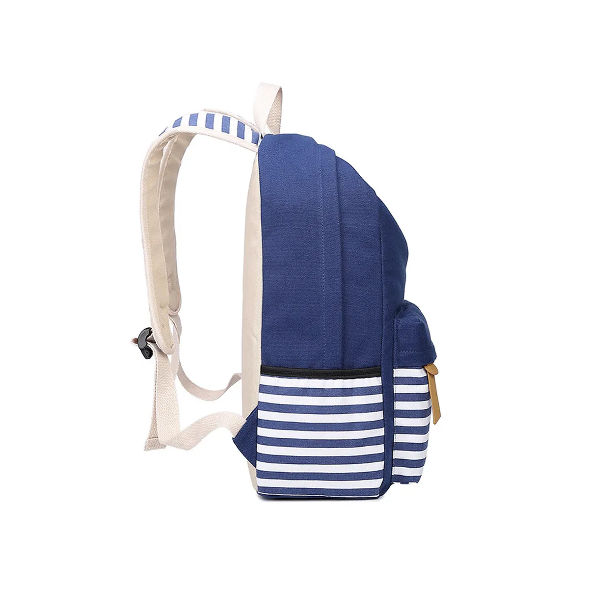 Causal Teen Cute Canvas Stripe Backpack