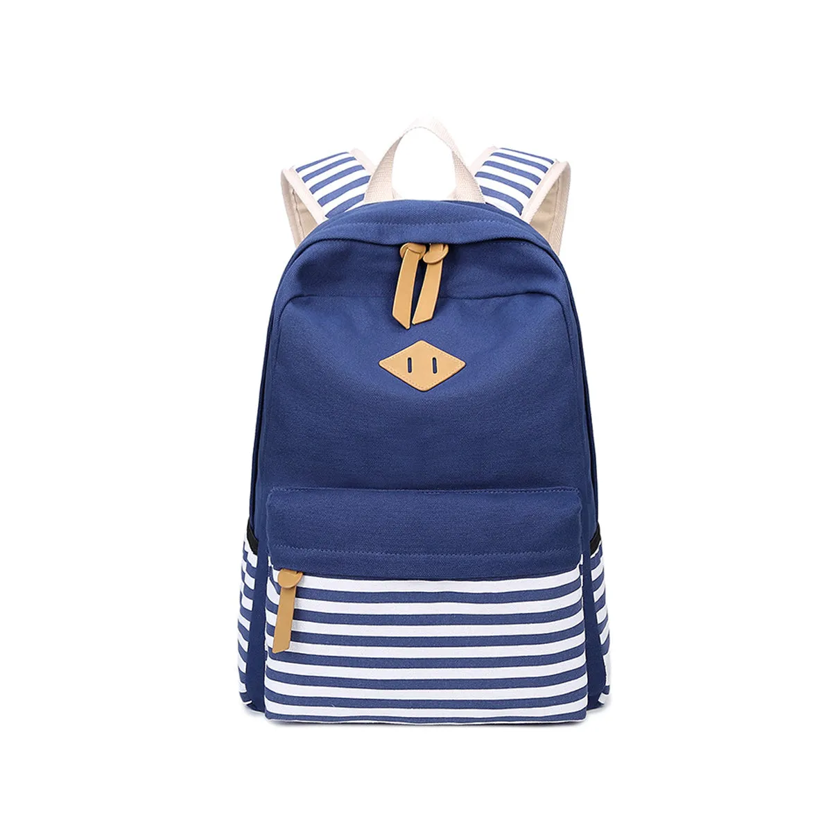 Causal Teen Cute Canvas Stripe Backpack