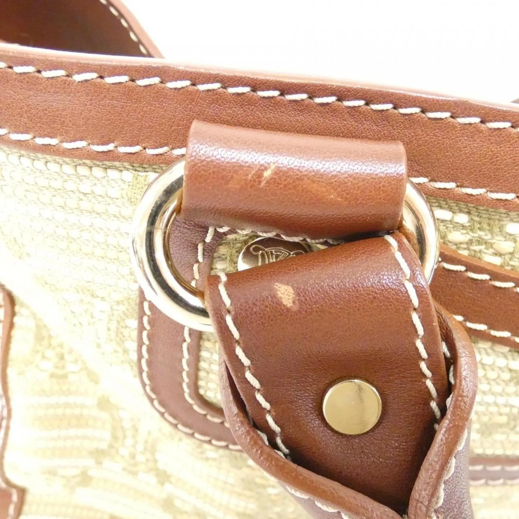 Celine Boogie  Canvas Leather Handbag (Pre-Owned)