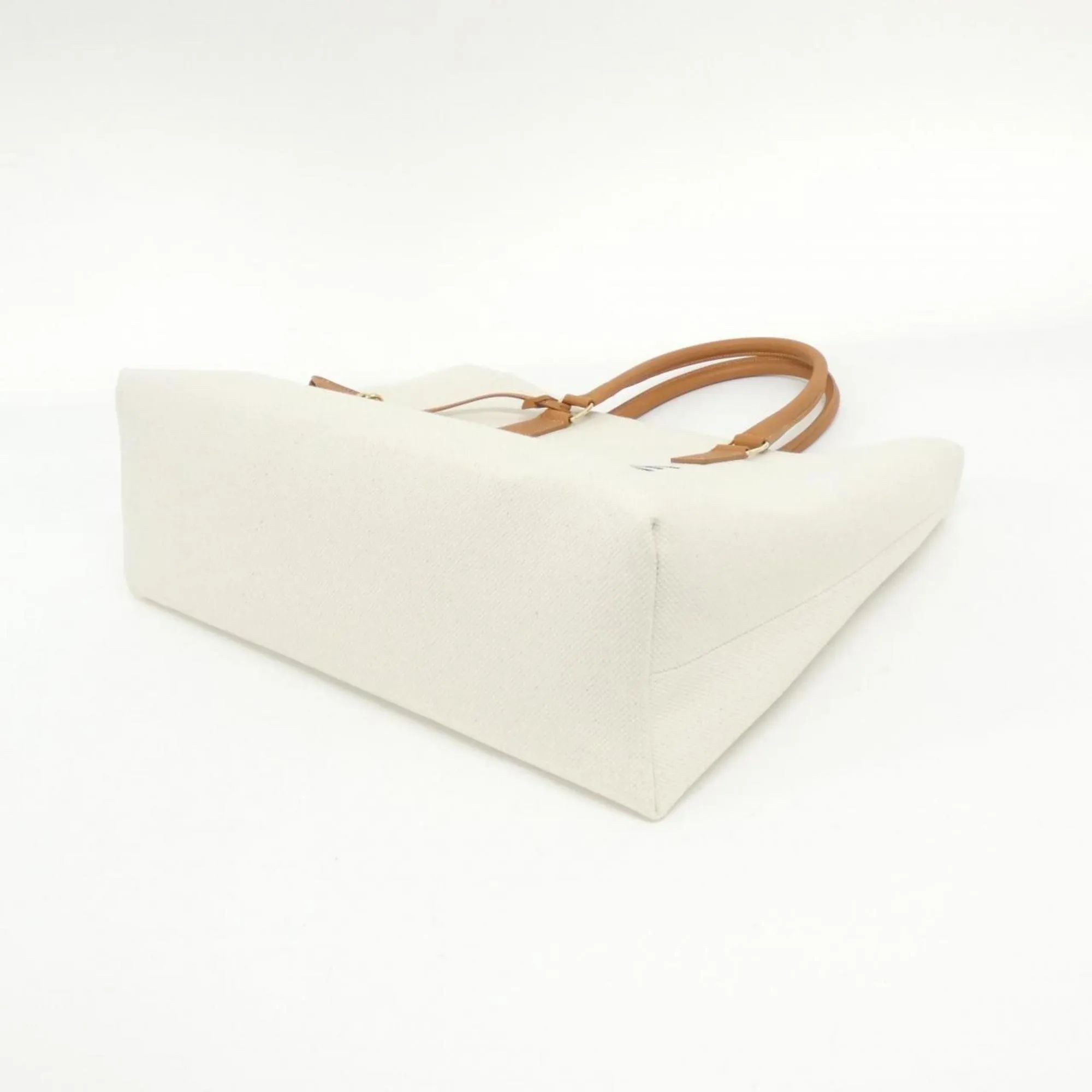 Celine Cabas Canvas Leather Handbag (Pre-Owned)