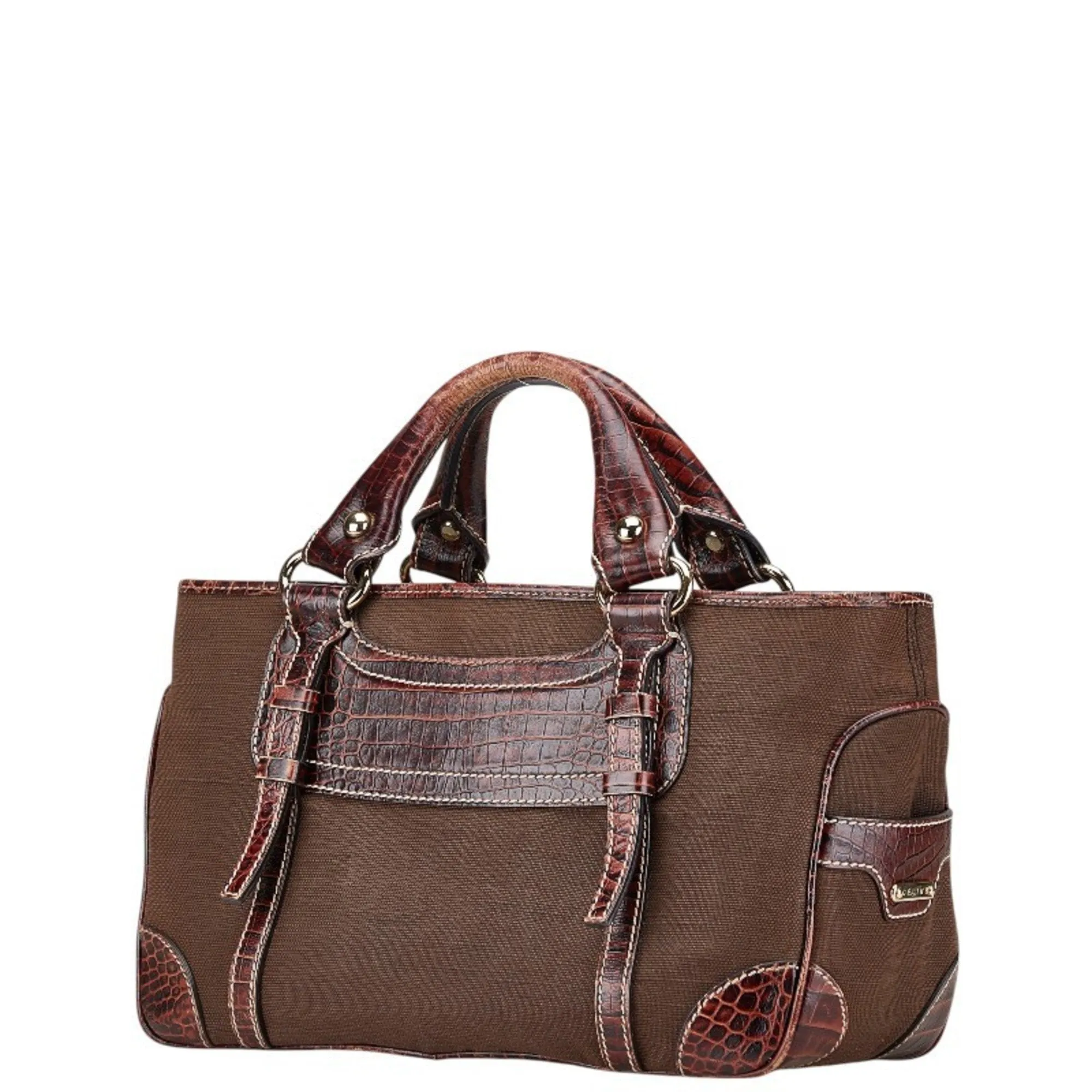 Celine Canvas Leather Handbag (Pre-Owned)