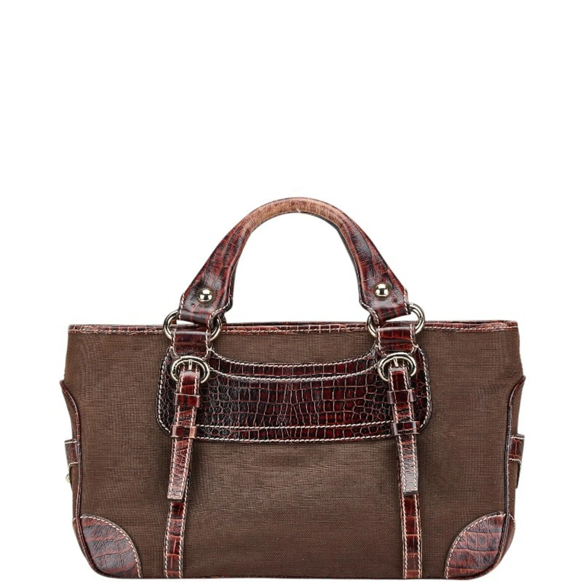 Celine Canvas Leather Handbag (Pre-Owned)
