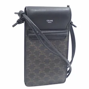 Celine Canvas Leather Pochette Pouch (Pre-Owned)