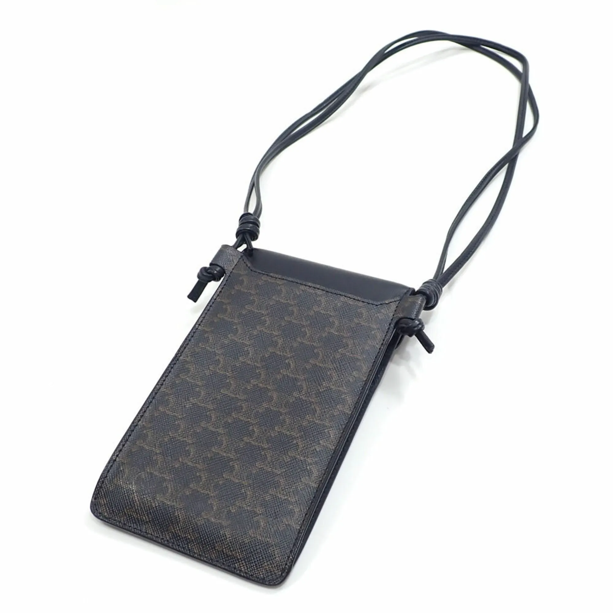 Celine Canvas Leather Pochette Pouch (Pre-Owned)