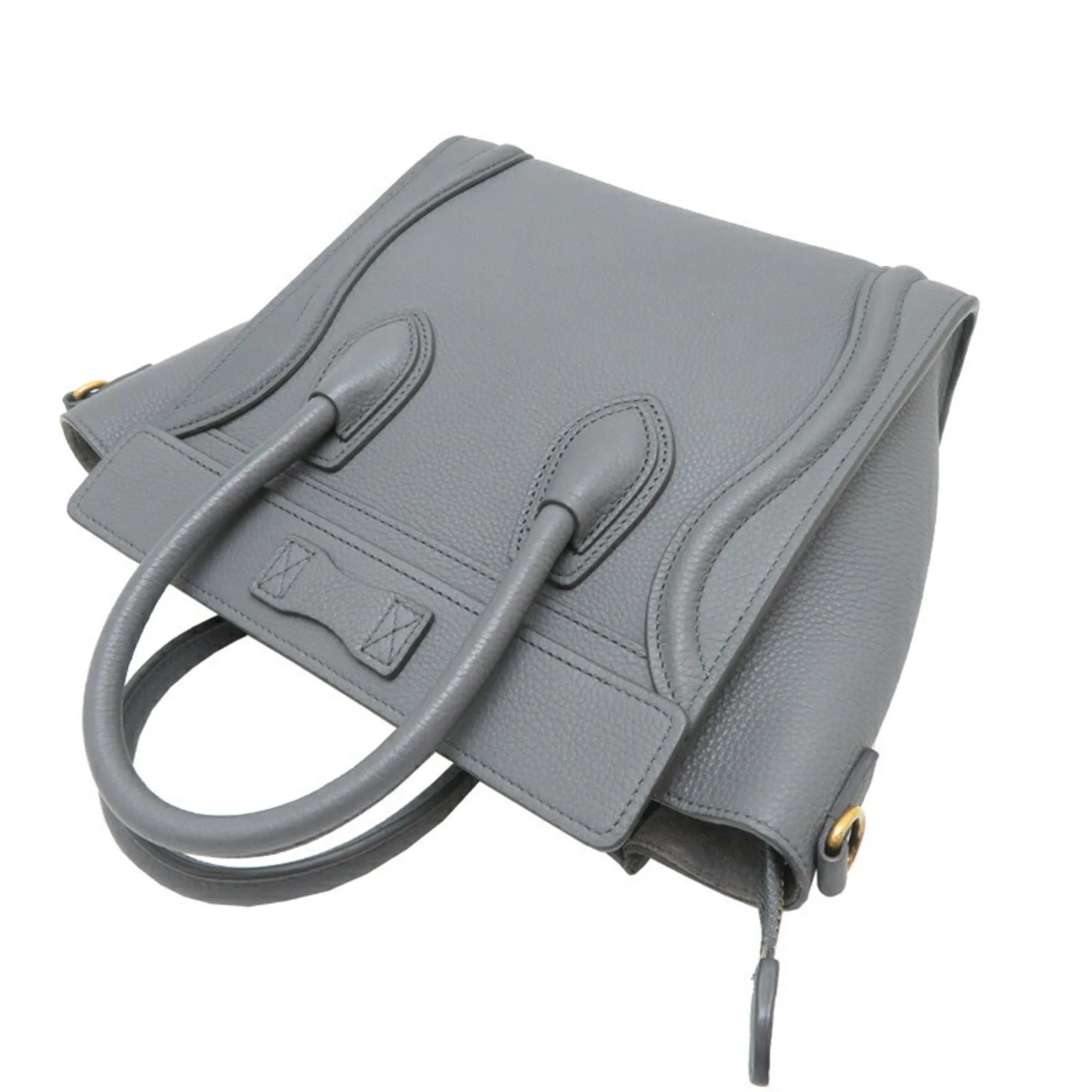Celine Coal Leather Handbag (Pre-Owned)