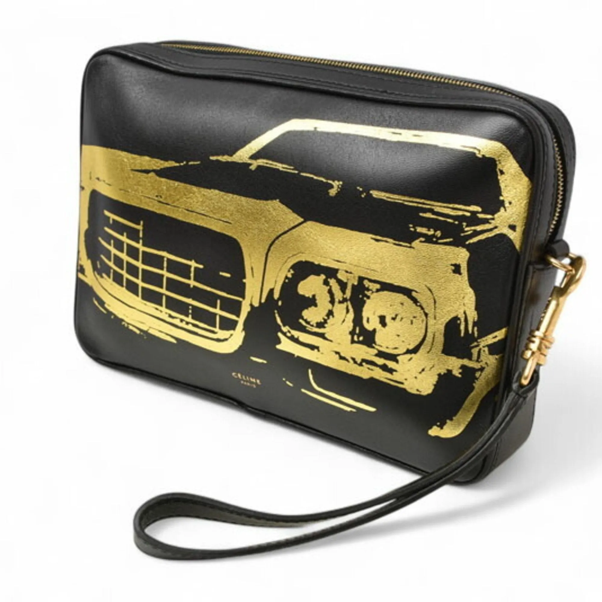 Celine Leather Clutch Bag Pouch (Pre-Owned)