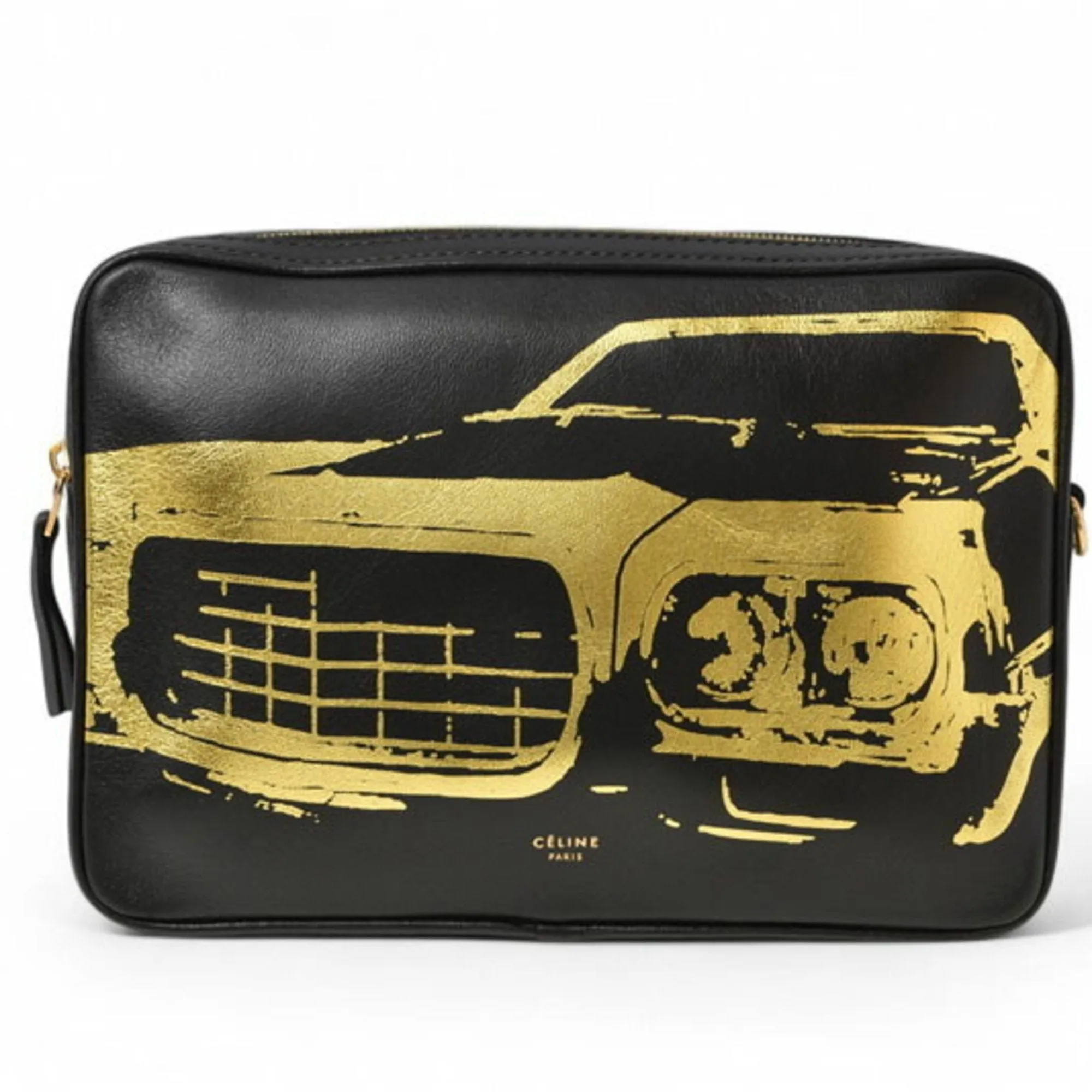 Celine Leather Clutch Bag Pouch (Pre-Owned)