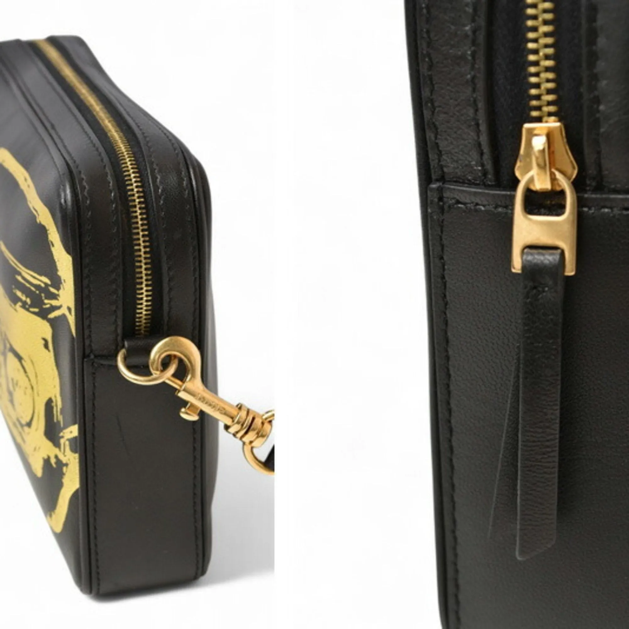 Celine Leather Clutch Bag Pouch (Pre-Owned)