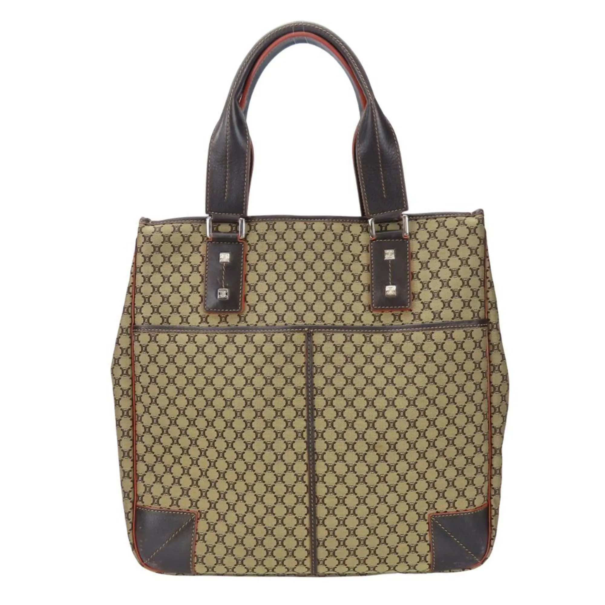 Celine Macadam  Canvas Leather Tote Bag (Pre-Owned)