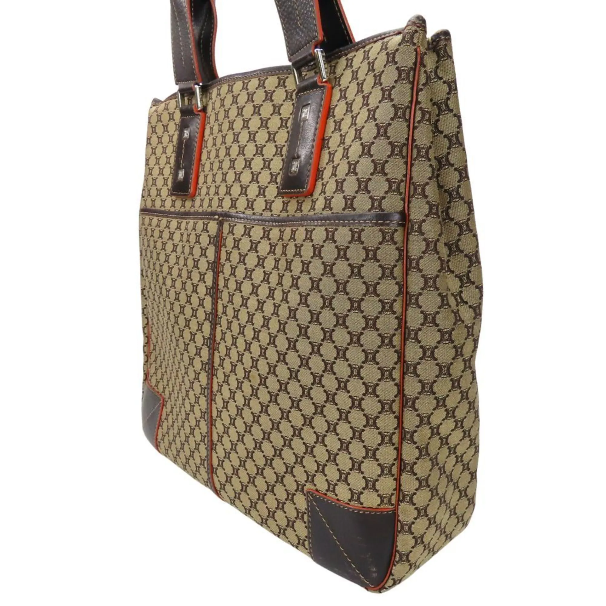 Celine Macadam  Canvas Leather Tote Bag (Pre-Owned)