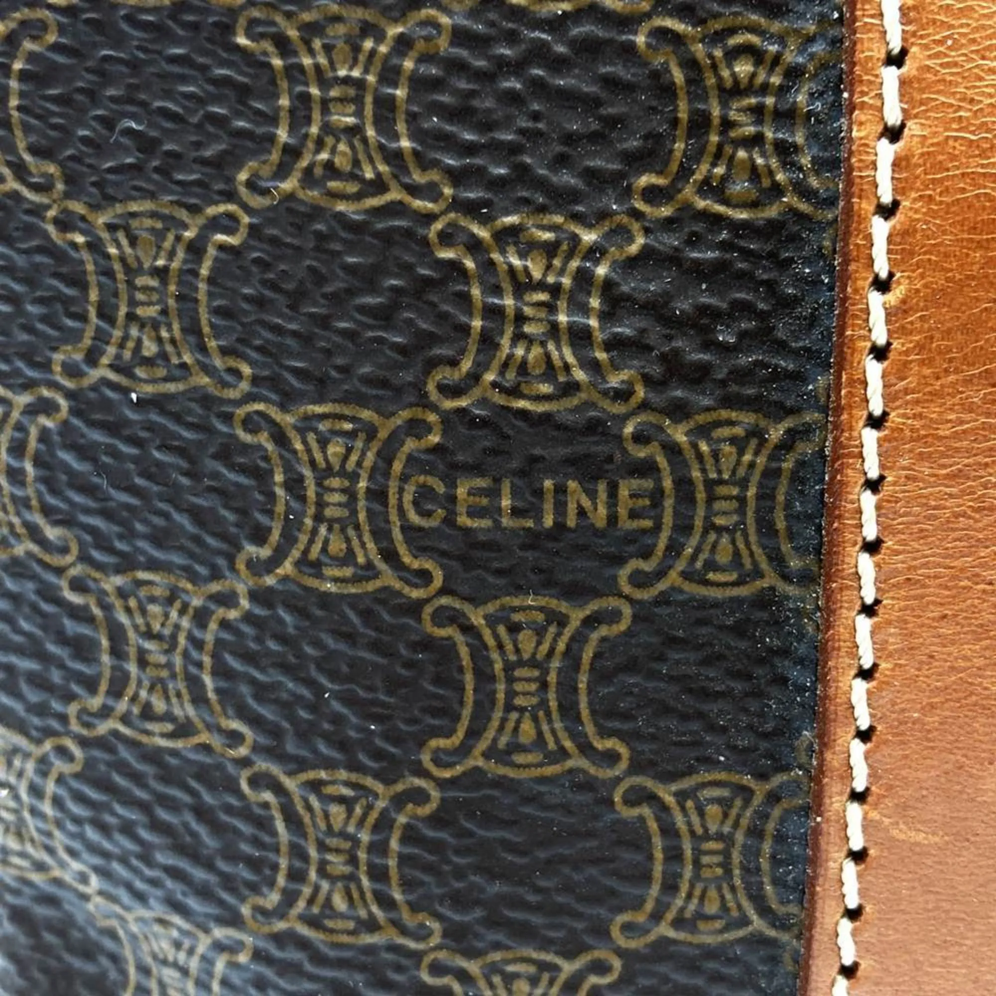Celine Macadam Pvc Boston Bag Handbag (Pre-Owned)