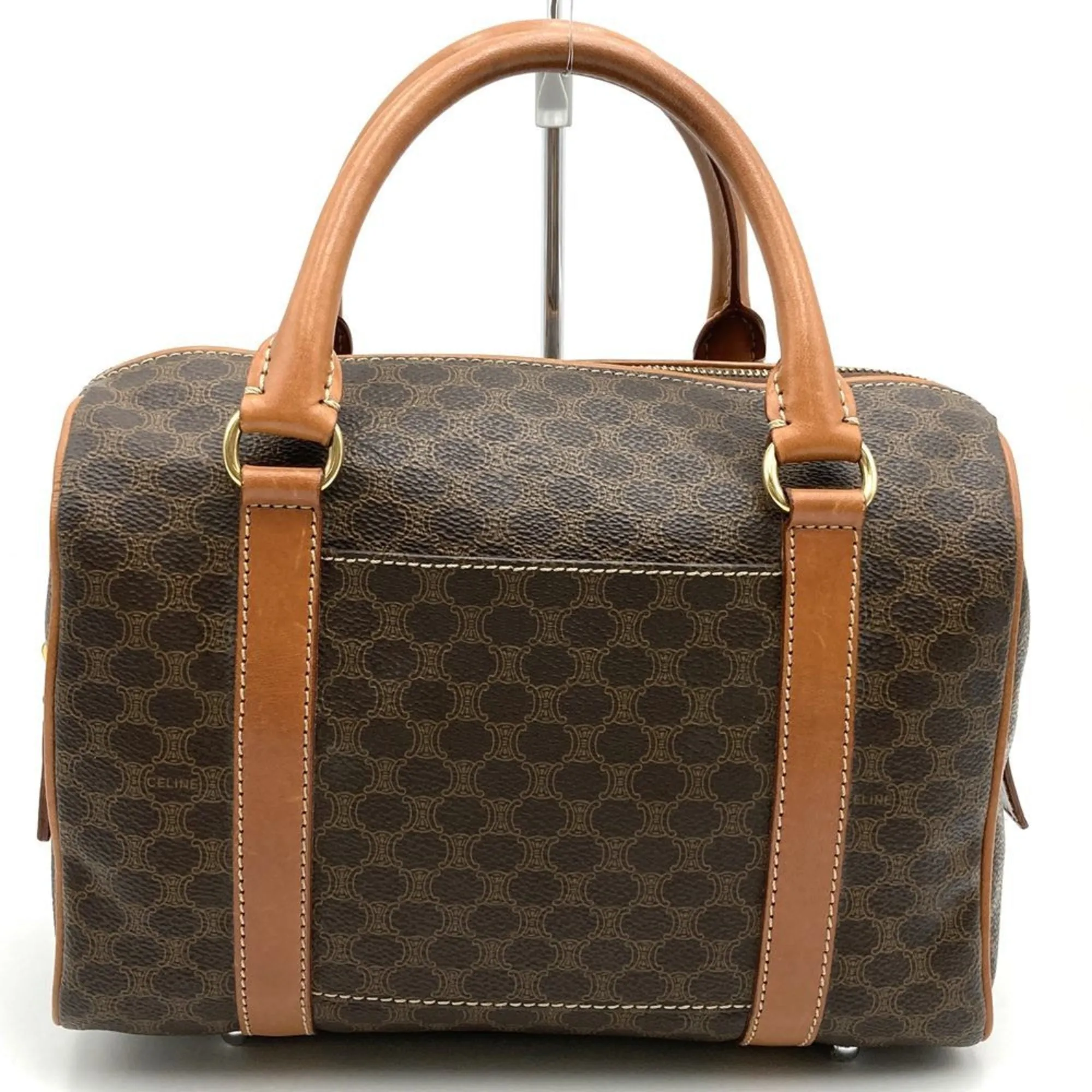 Celine Macadam Pvc Boston Bag Handbag (Pre-Owned)