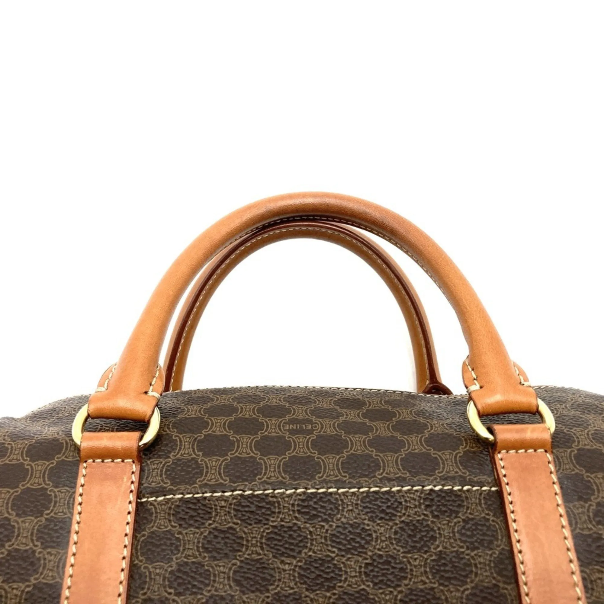 Celine Macadam Pvc Boston Bag Handbag (Pre-Owned)