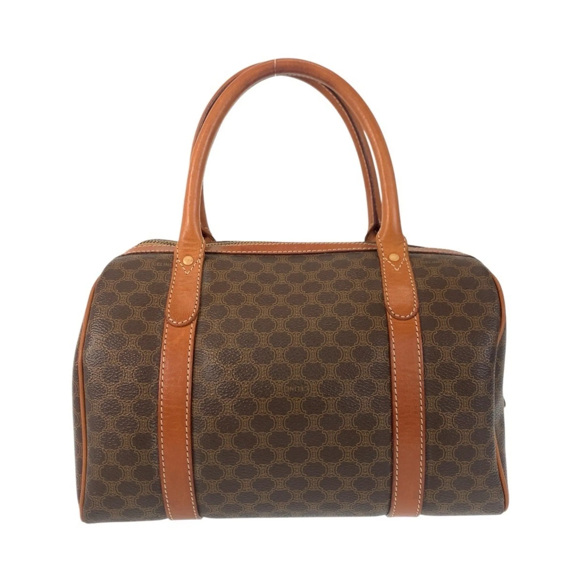 Celine Pvc Leather Boston Bag Handbag (Pre-Owned)