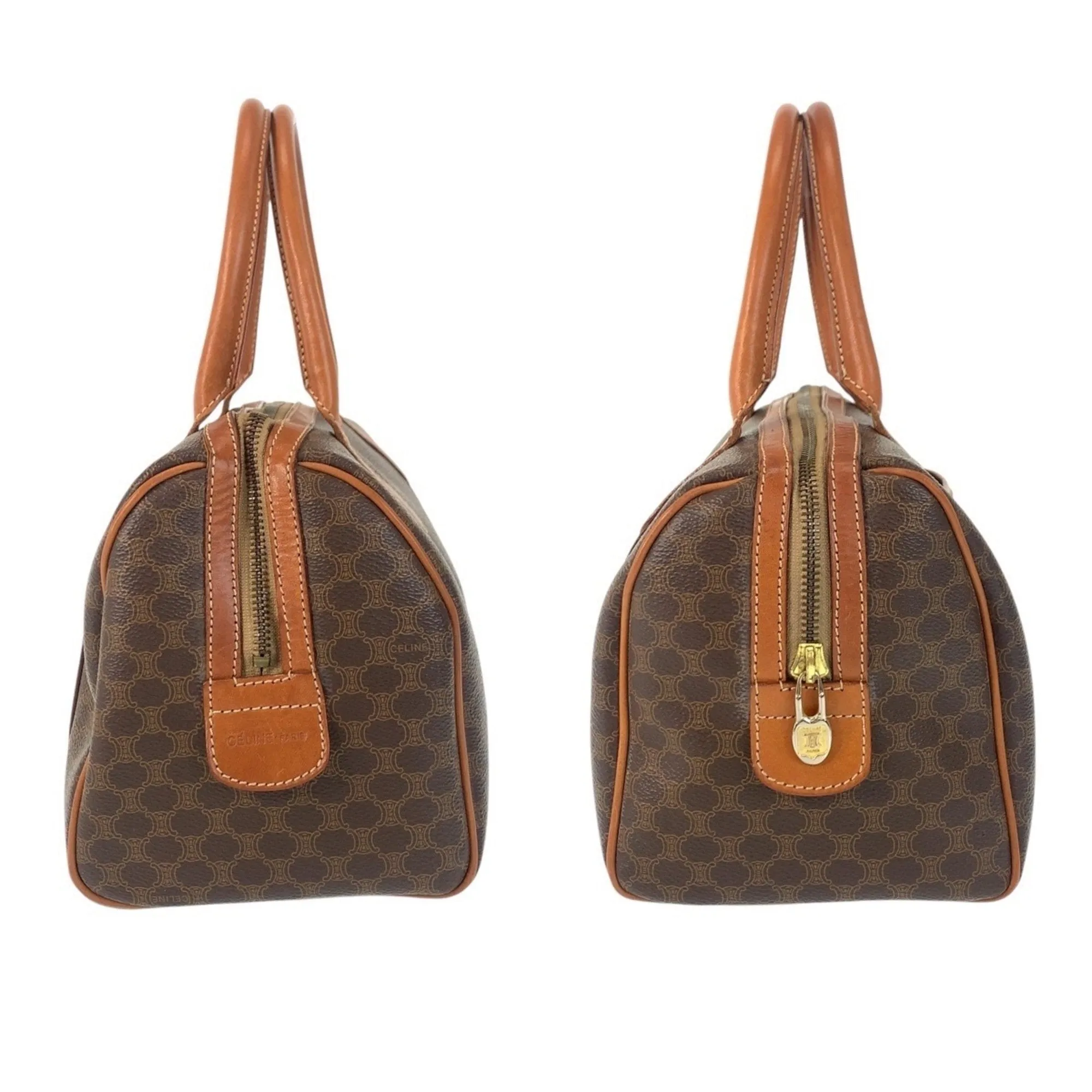 Celine Pvc Leather Boston Bag Handbag (Pre-Owned)