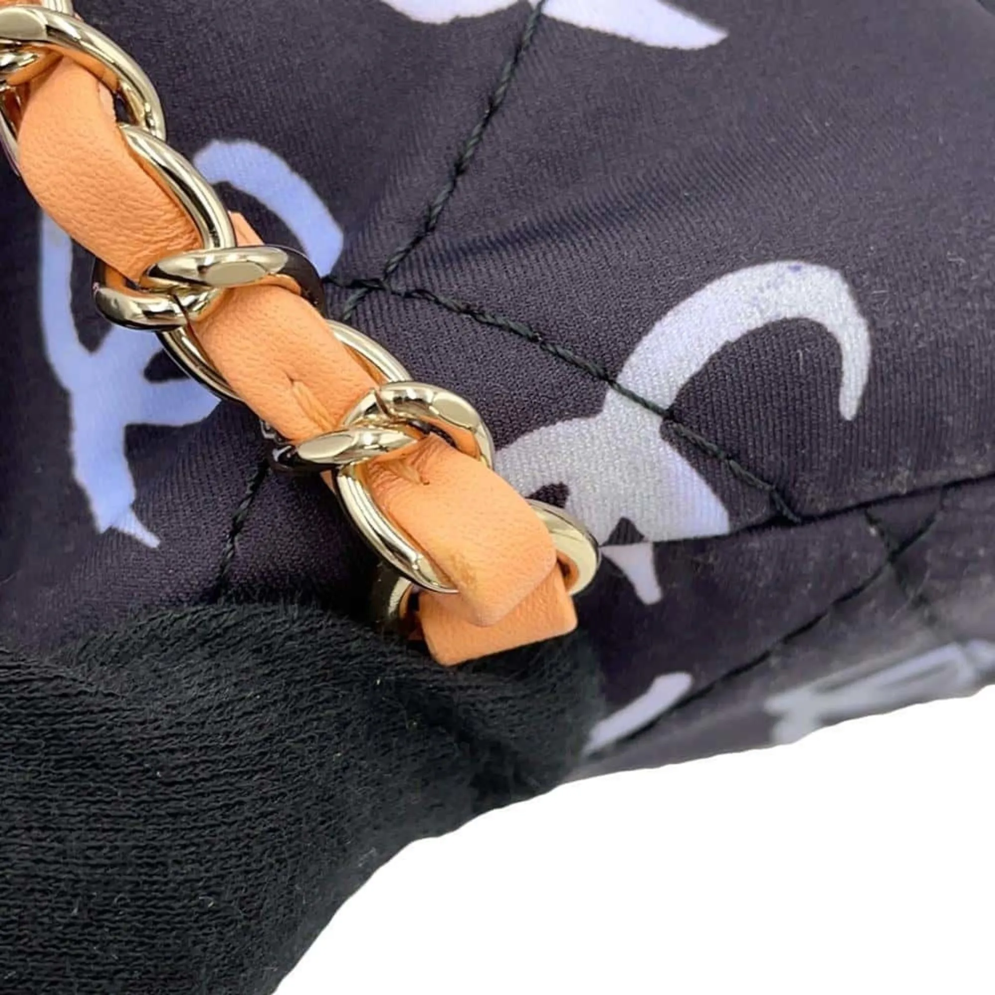 Chanel Coco Mark Canvas Backpack Bag (Pre-Owned)