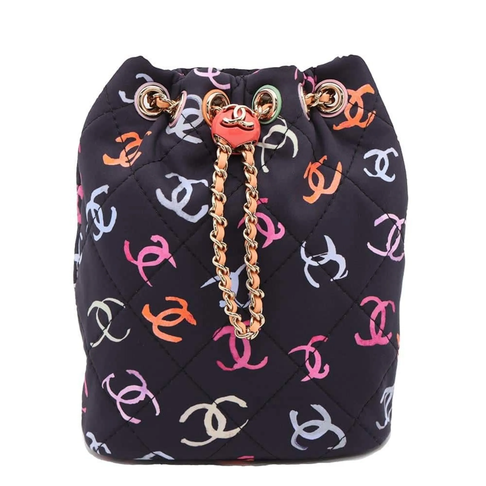 Chanel Coco Mark Canvas Backpack Bag (Pre-Owned)