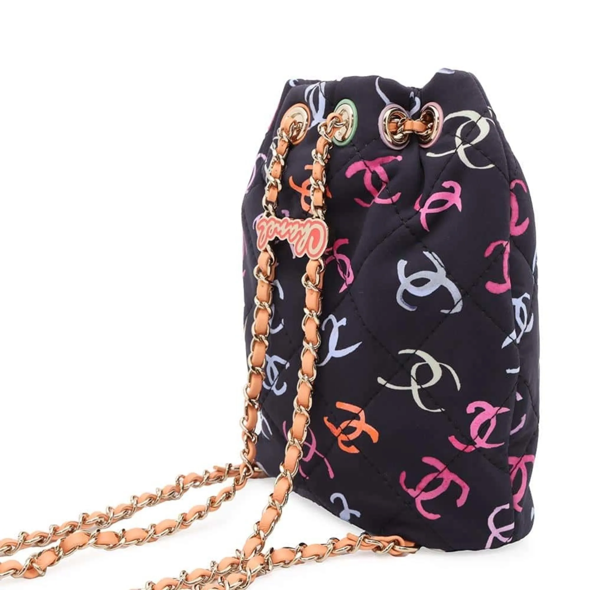 Chanel Coco Mark Canvas Backpack Bag (Pre-Owned)