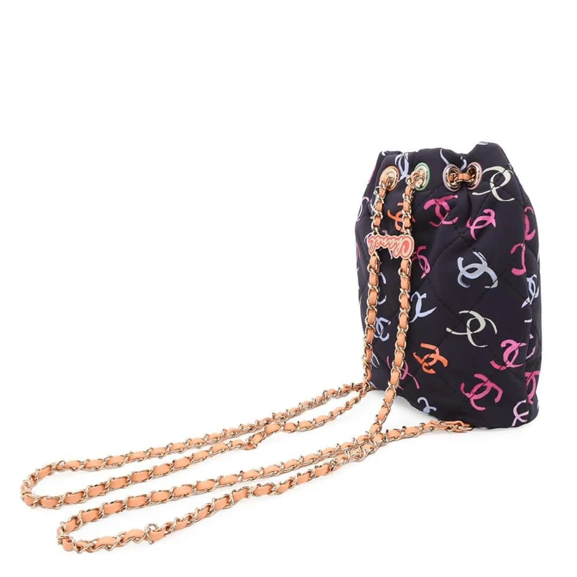 Chanel Coco Mark Canvas Backpack Bag (Pre-Owned)