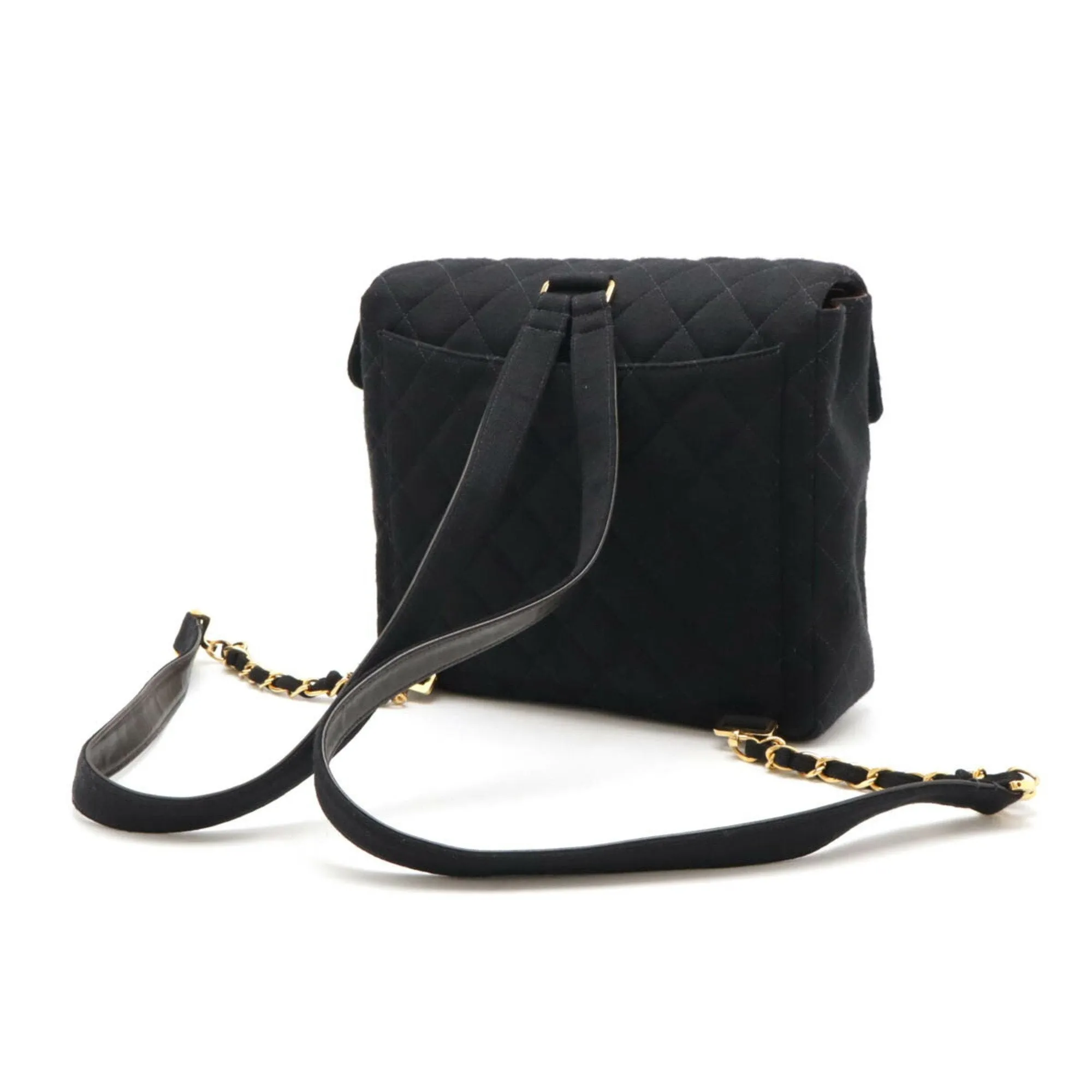 Chanel Cotton Leather Backpack (Pre-Owned)