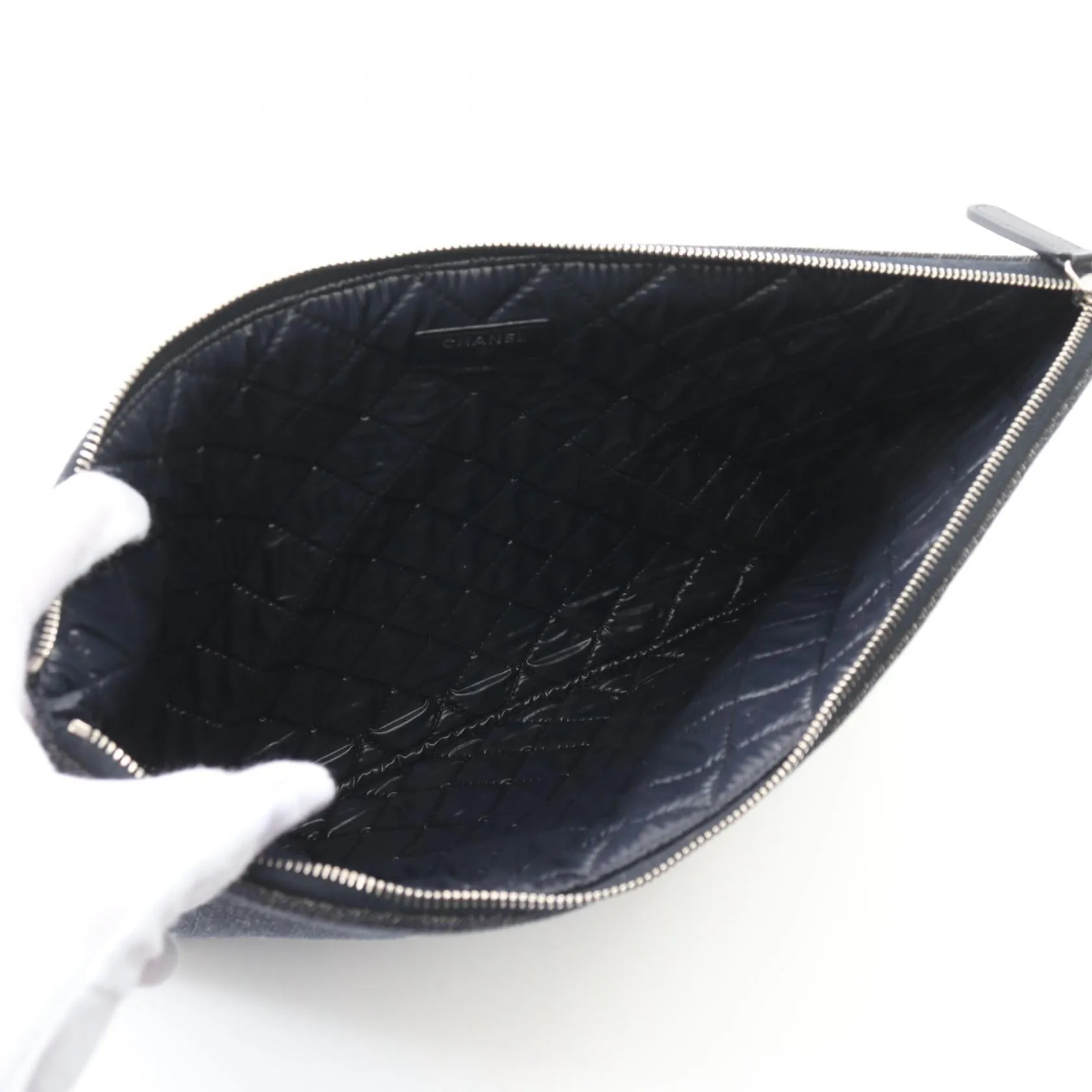 Chanel Denim Deauville Clutch Bag
