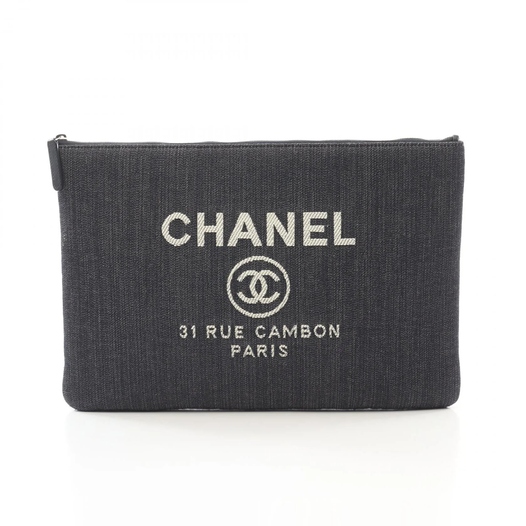 Chanel Denim Deauville Clutch Bag