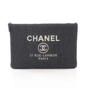 Chanel Denim Deauville Clutch Bag