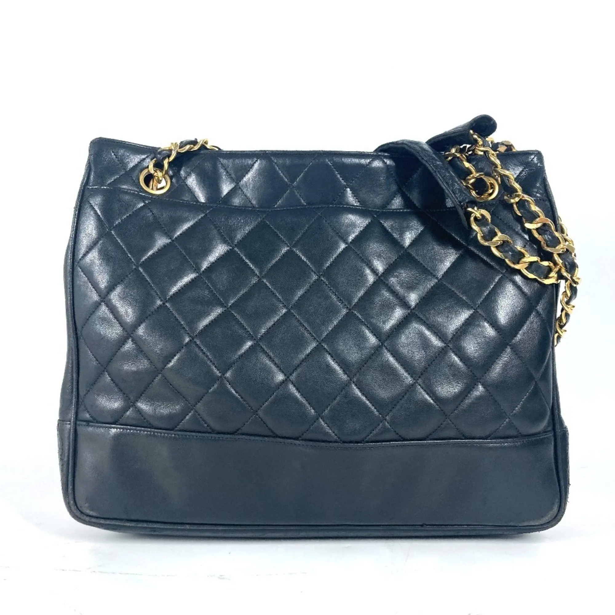 Chanel gold Leather Shoulder Bag Tote Bag (Pre-Owned)