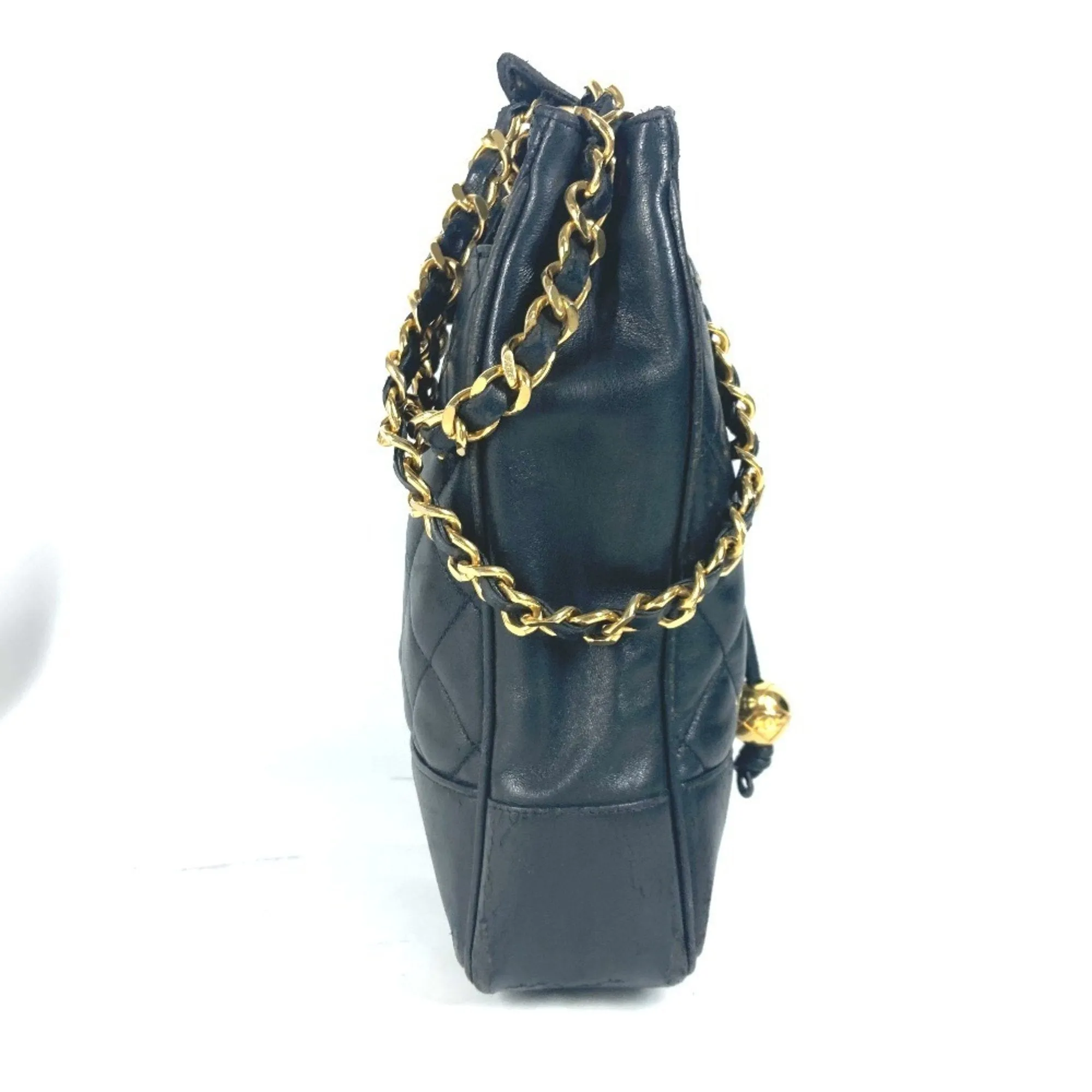 Chanel gold Leather Shoulder Bag Tote Bag (Pre-Owned)