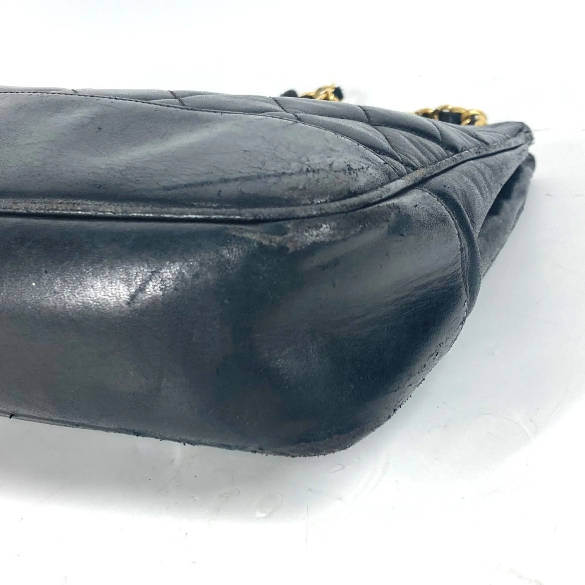 Chanel gold Leather Shoulder Bag Tote Bag (Pre-Owned)