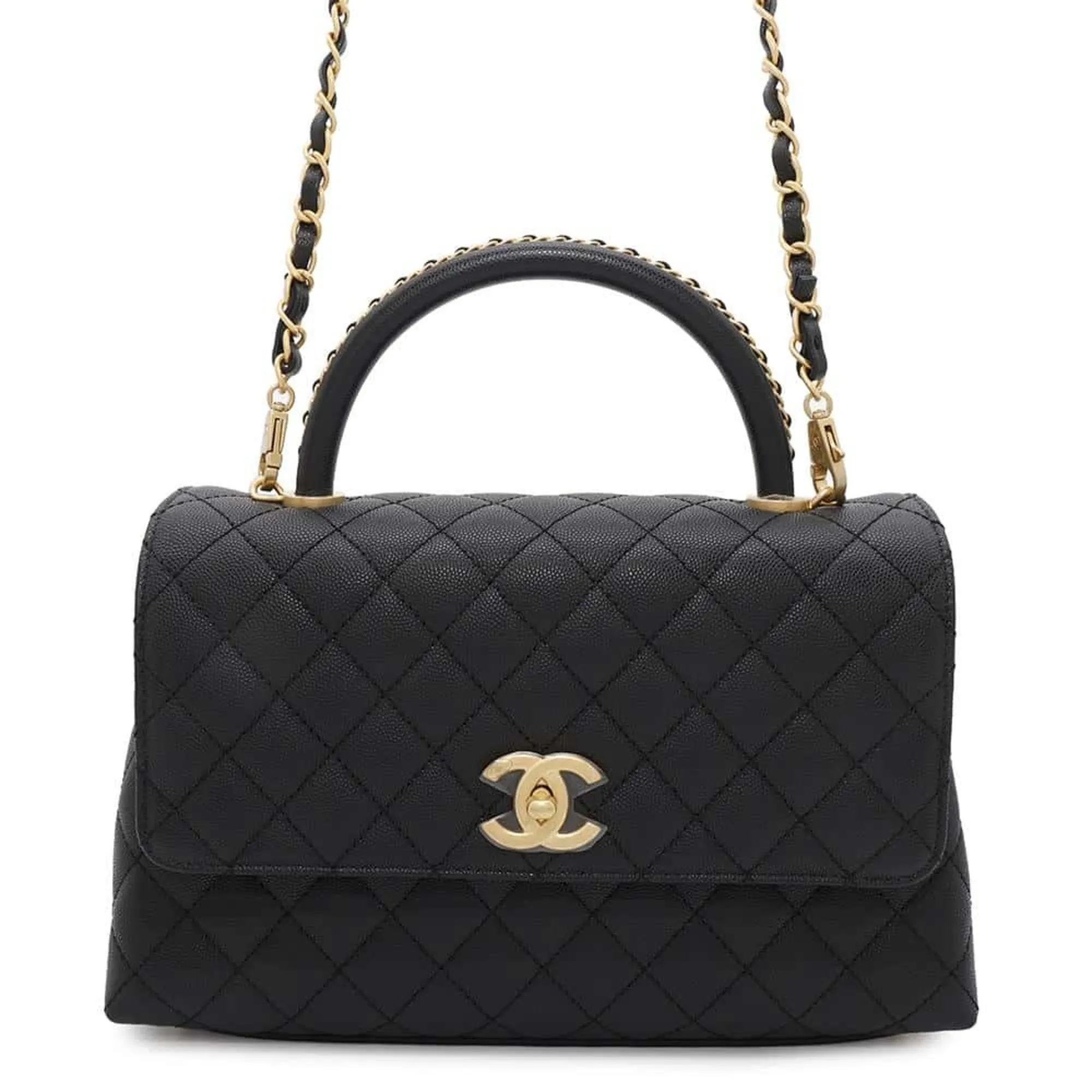 Chanel Grained Calfskin Handbag (Pre-Owned)