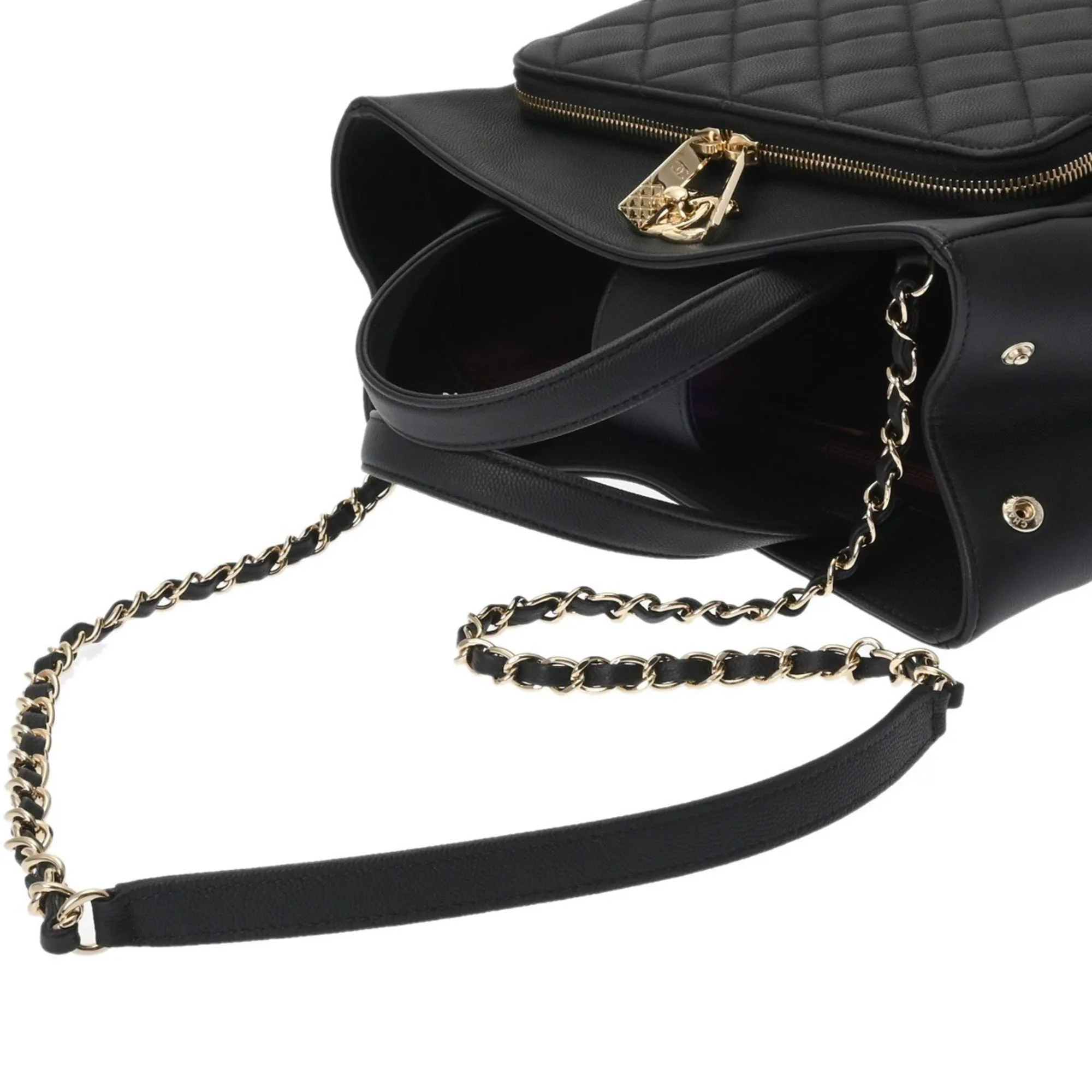 Chanel Grained Calfskin Handbag (Pre-Owned)