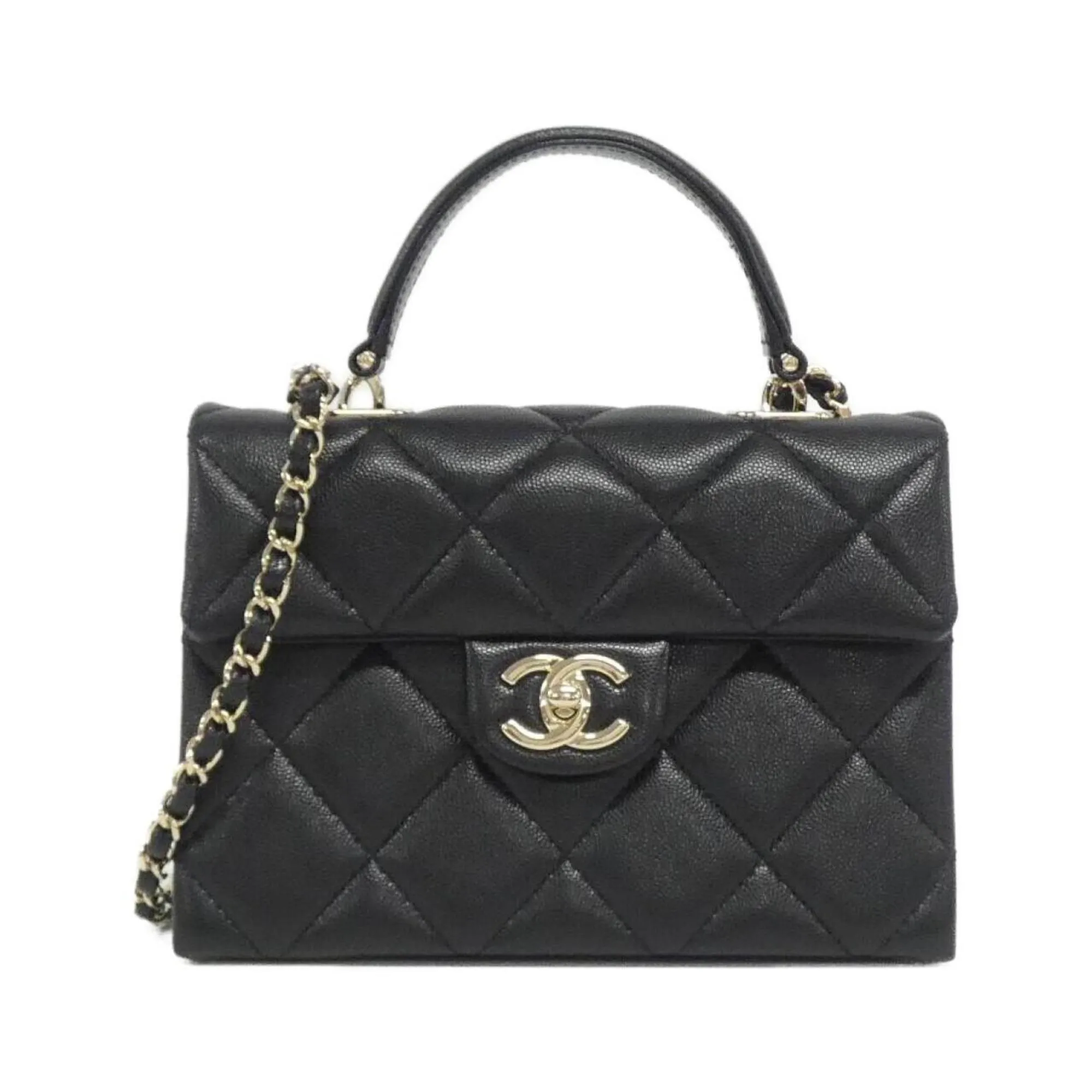 Chanel Grained Calfskin Handbag (Pre-Owned)