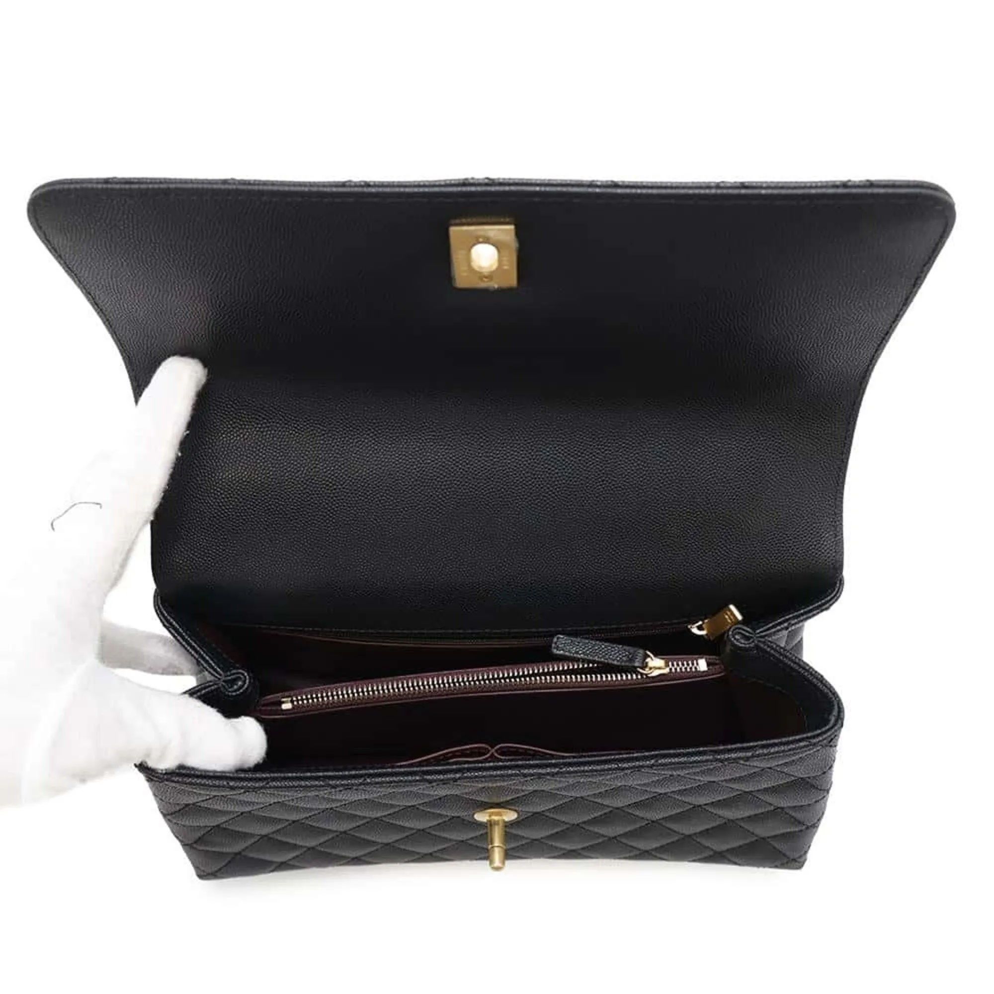 Chanel Grained Calfskin Handbag (Pre-Owned)