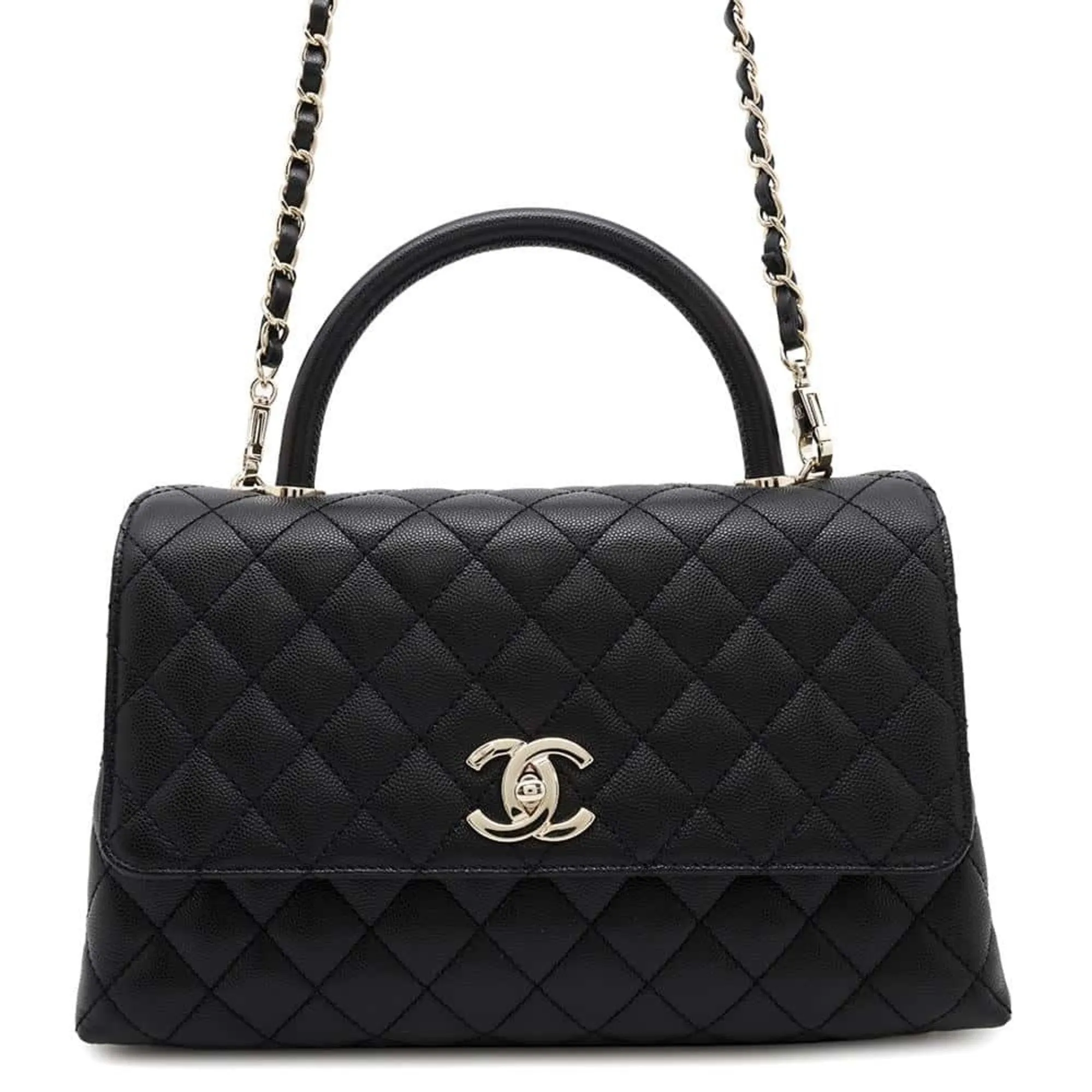 Chanel Grained Calfskin Handbag (Pre-Owned)