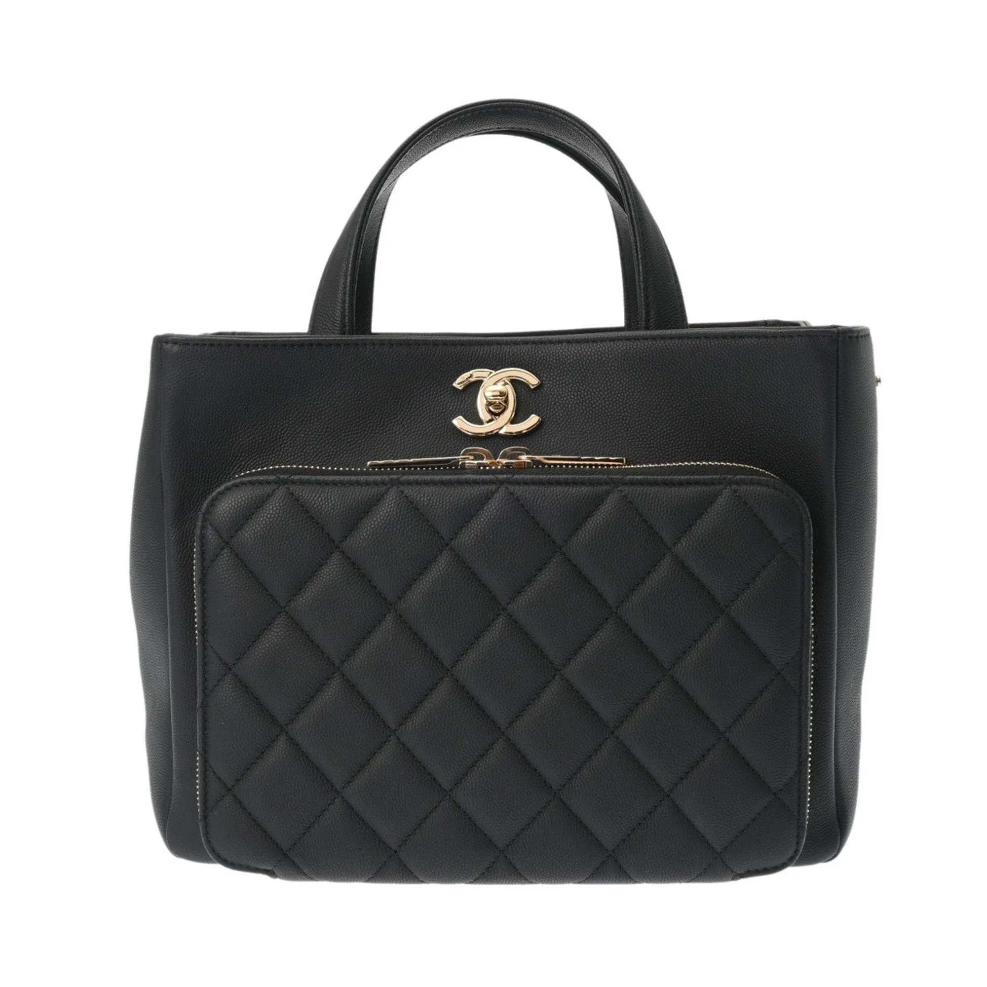 Chanel Grained Calfskin Handbag (Pre-Owned)