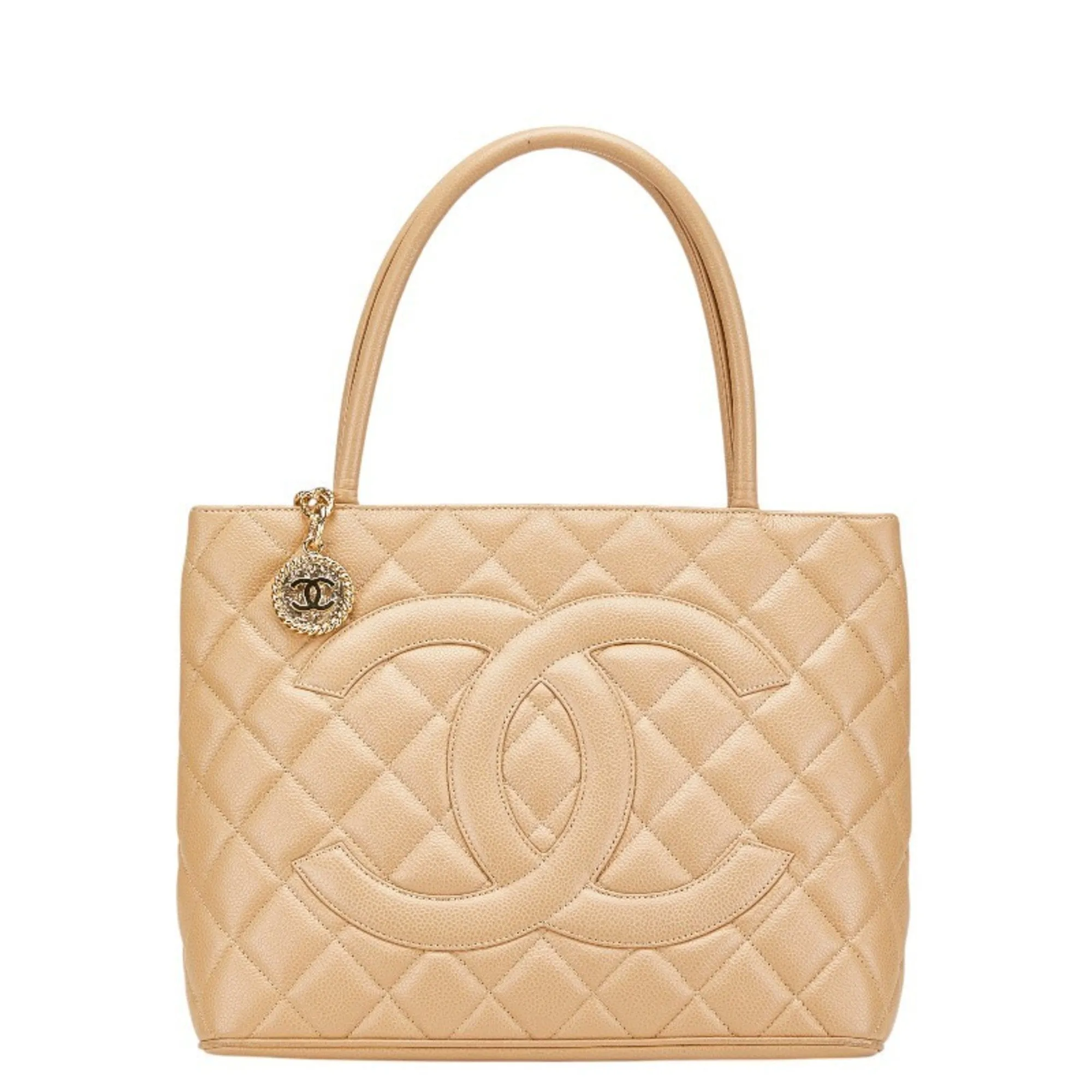 Chanel Grained Calfskin Handbag Tote Bag (Pre-Owned)