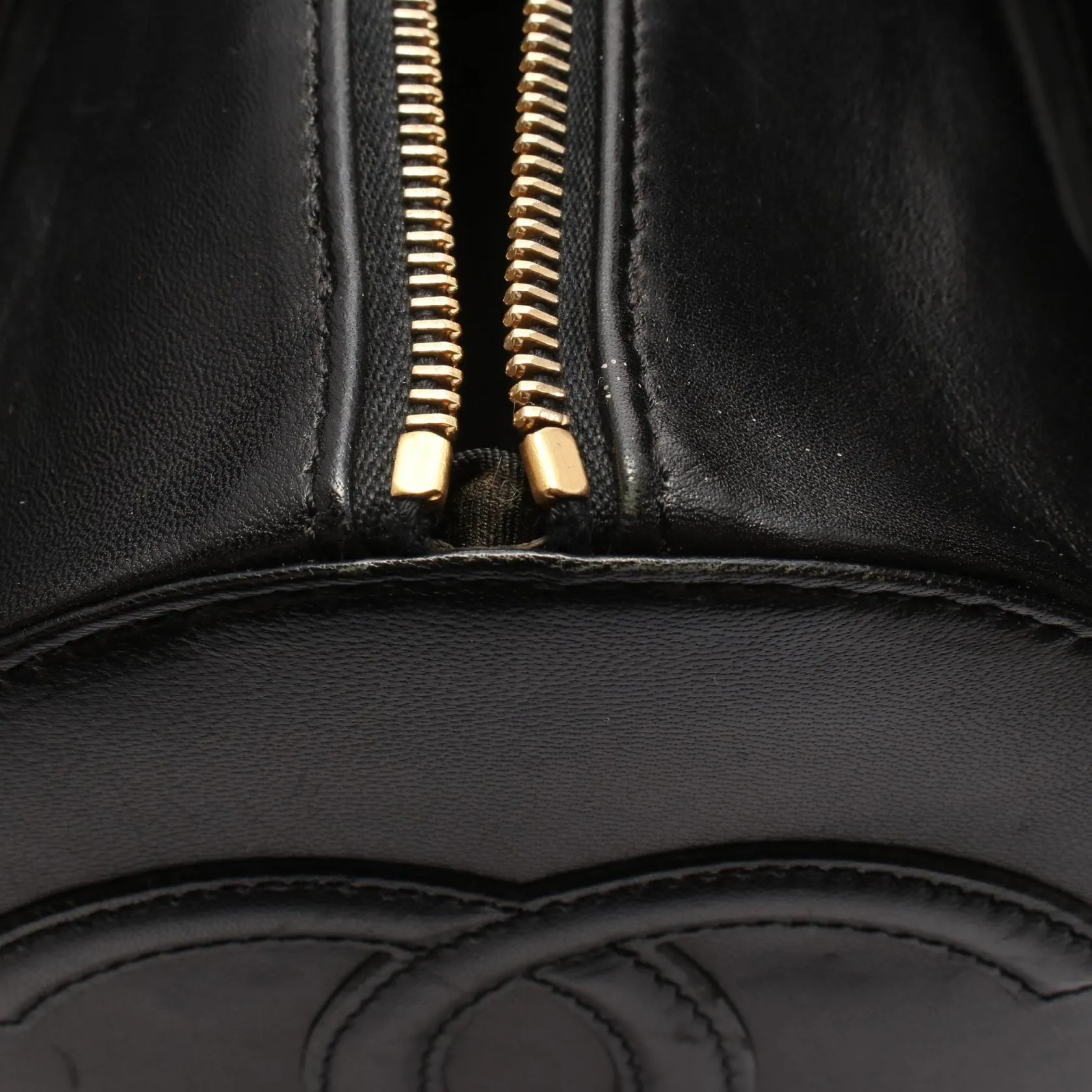 Chanel Lambskin Chocobar Handbag Black