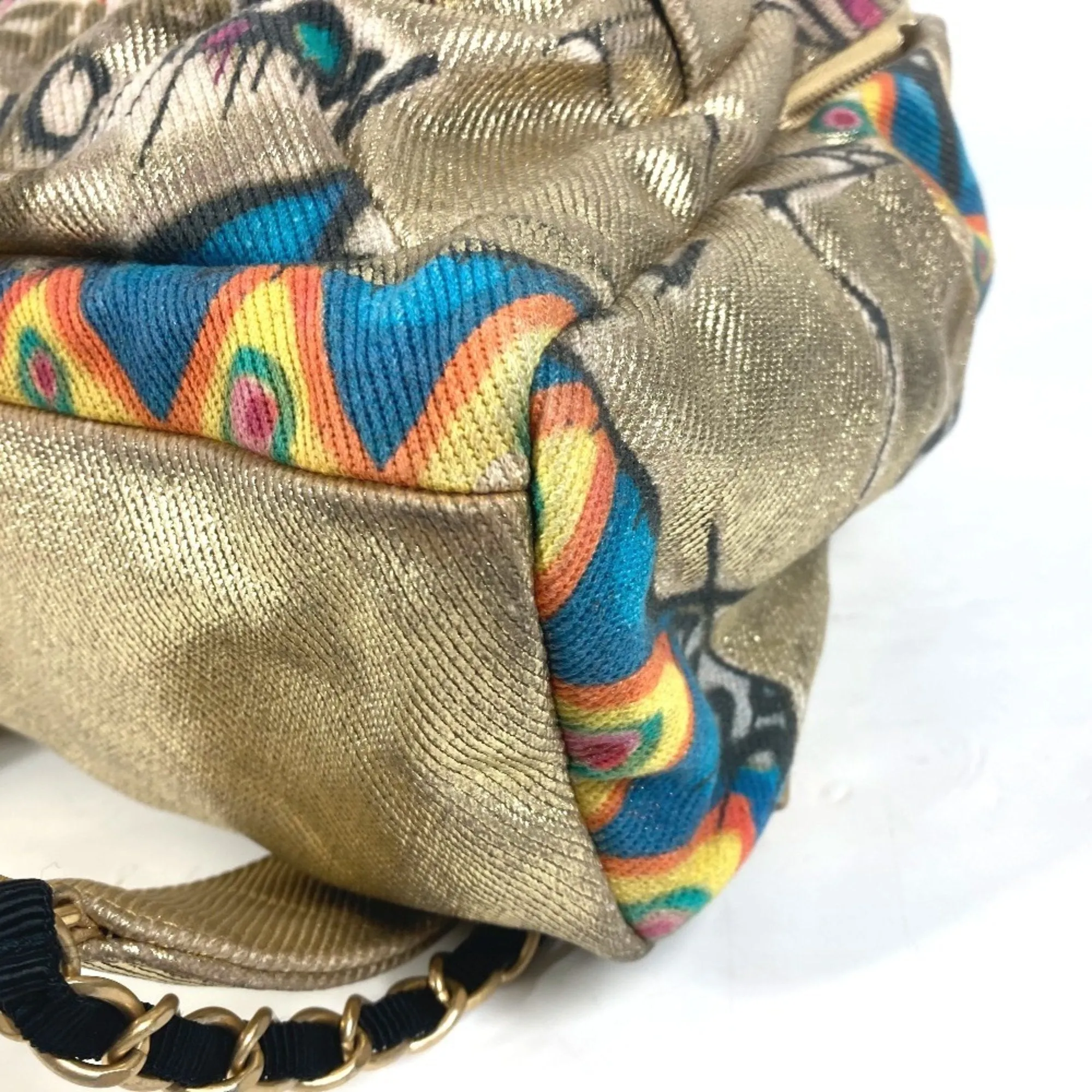 Chanel Leather Canvas Backpack (Pre-Owned)