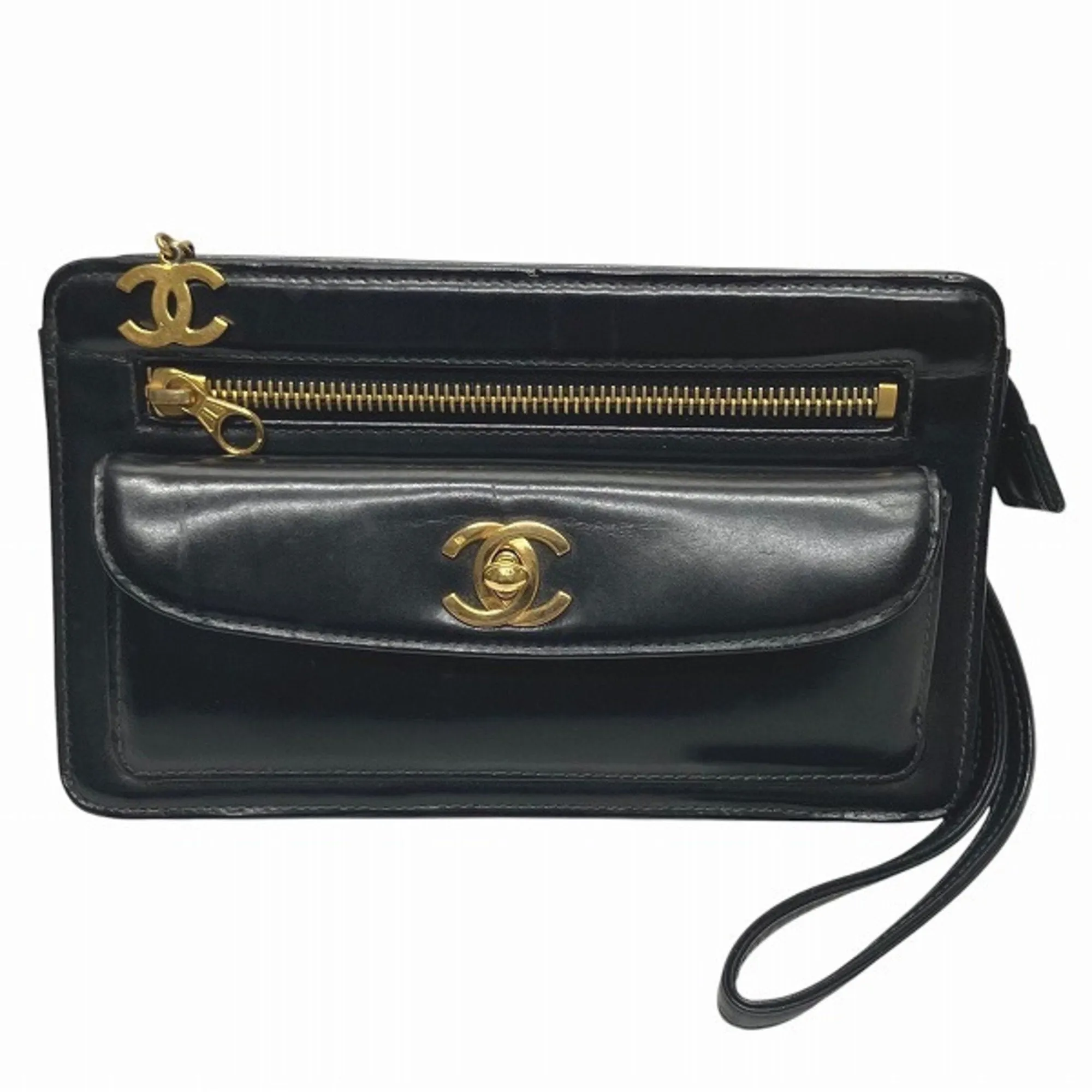 Chanel Leather Clutch Bag (Pre-Owned)