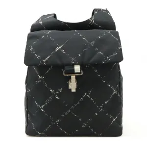 Chanel Nylon Backpack Black Red