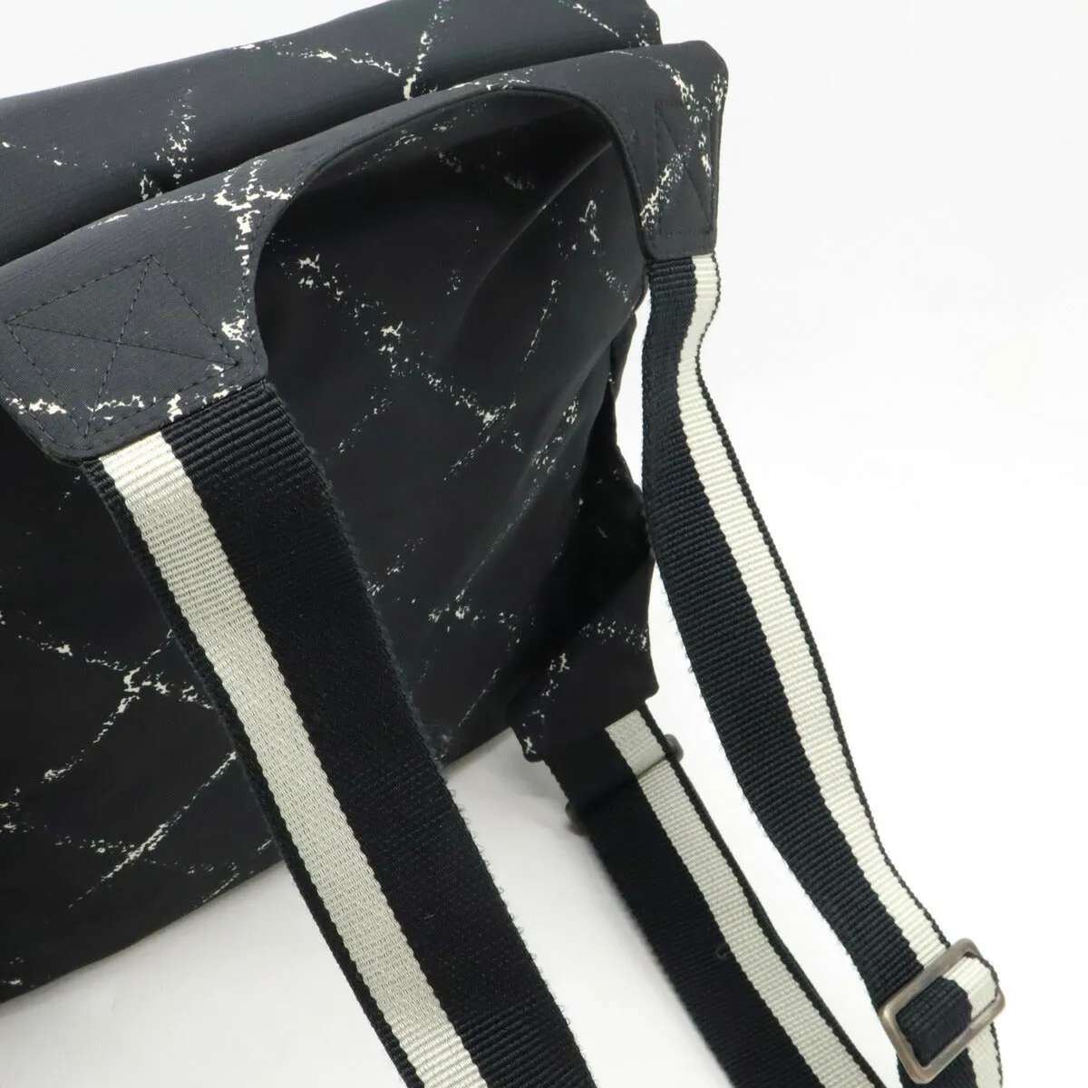 Chanel Nylon Backpack Black Red